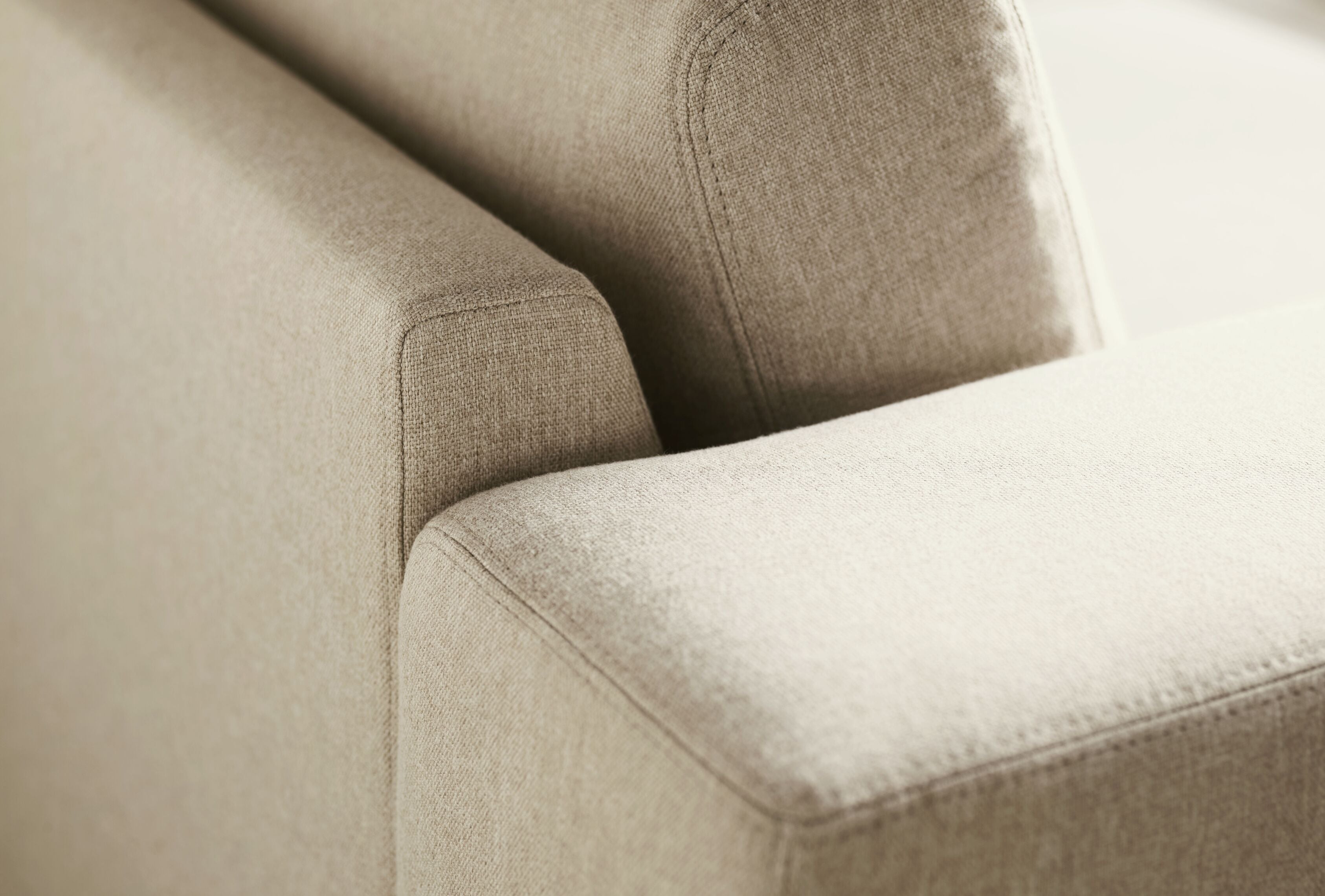 4-Personen-Sepia-Sofa-Basis aus gebleichtem Eichenholz