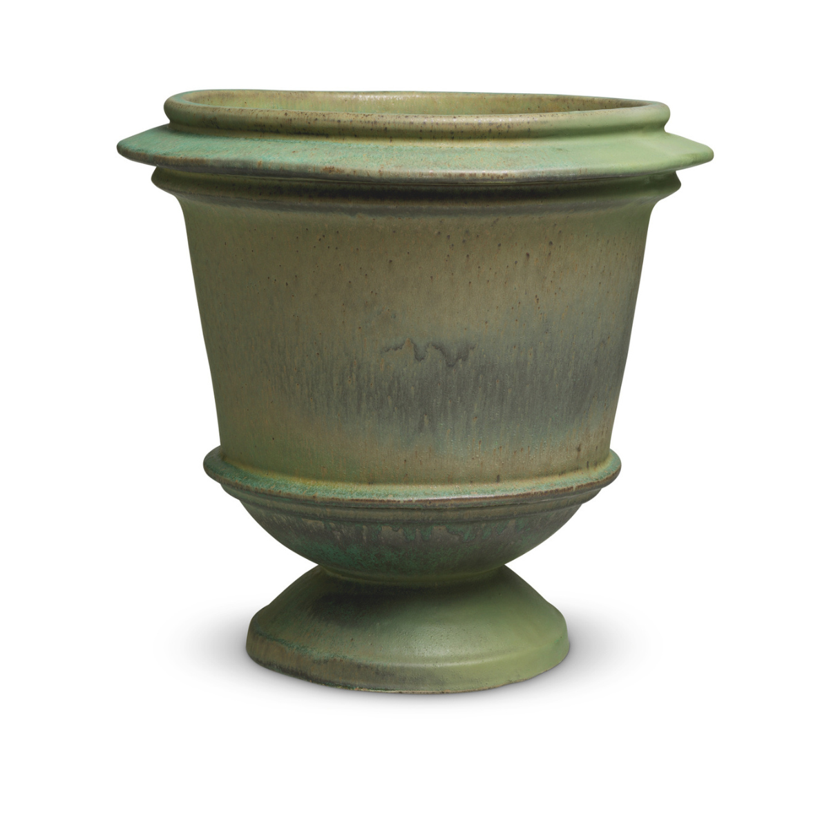 Outdoor Planter SHELDON green ceramic