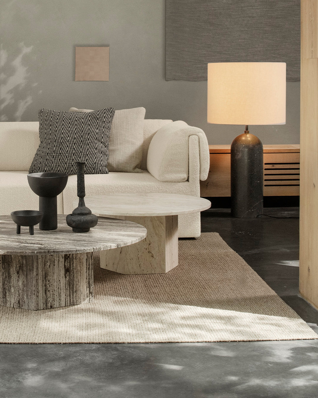 GRAVITY XL Floor Lamp White Marble