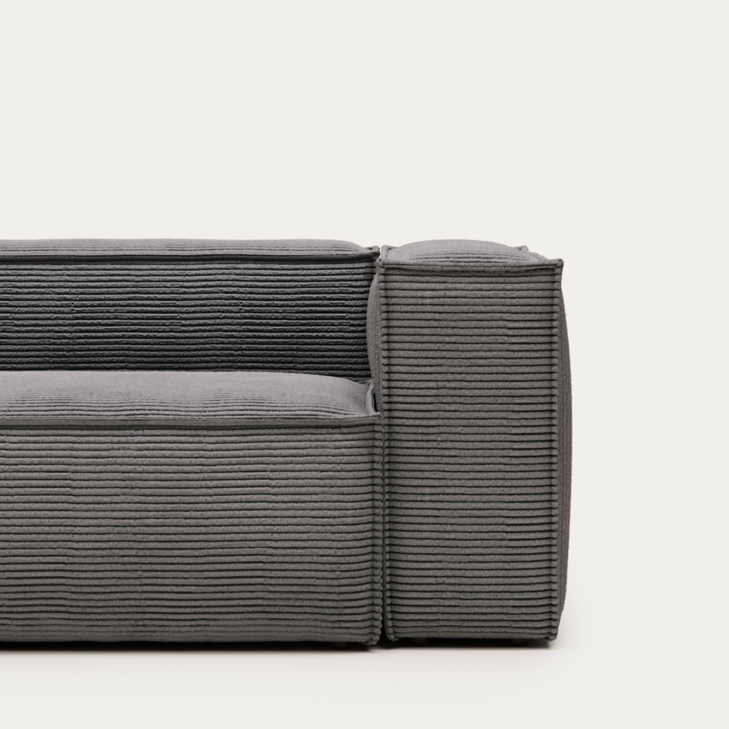 Sofa 2-osobowa BLOK szary sztruks La Forma    Eye on Design