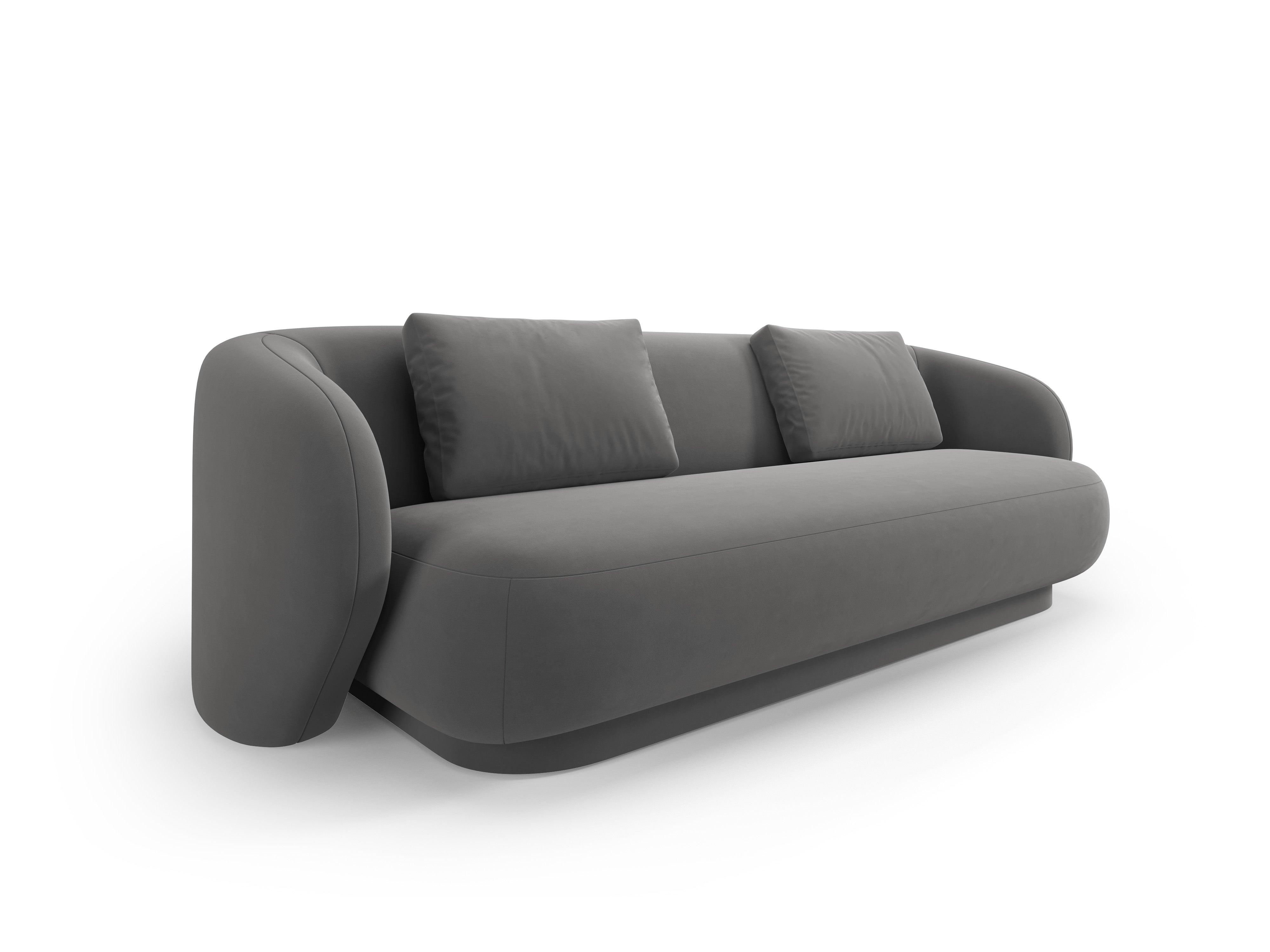 Sofa 3-osobowa aksamitna CAMDEN ciemnoszary Cosmopolitan Design    Eye on Design