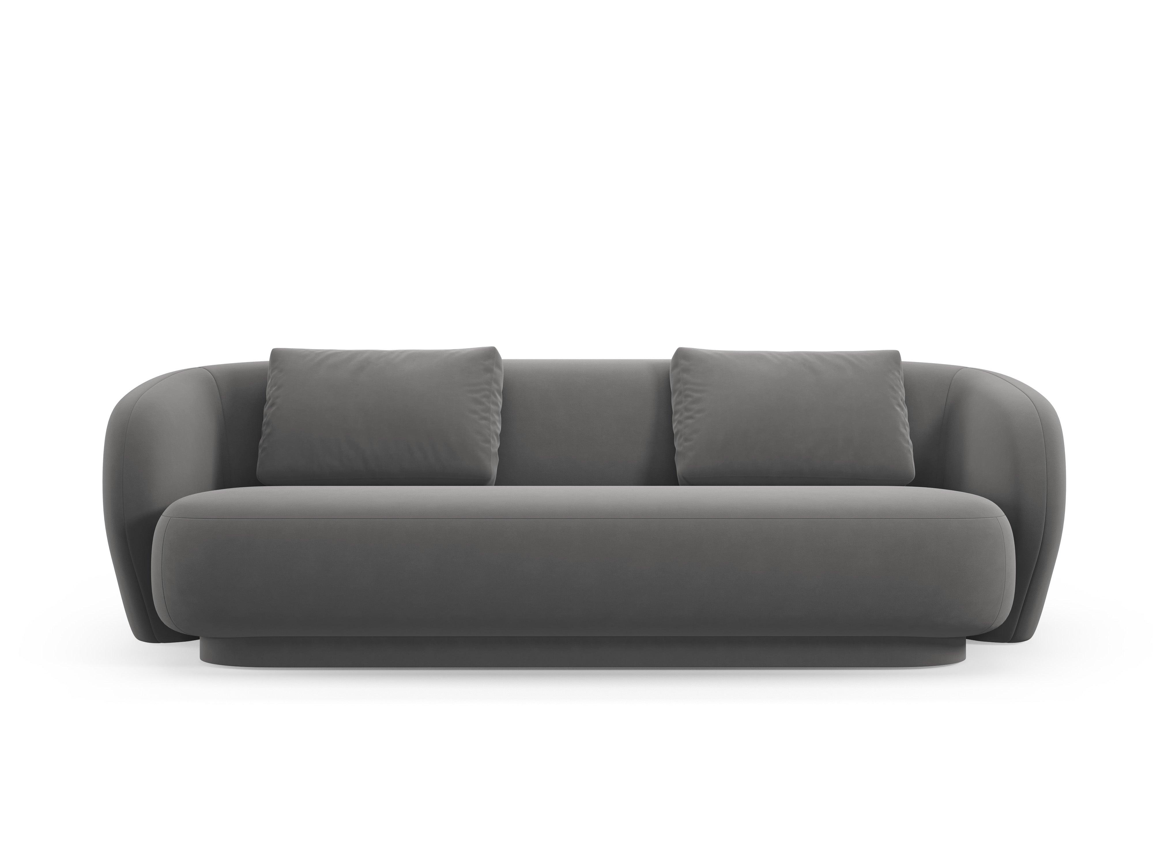 Sofa 3-osobowa aksamitna CAMDEN ciemnoszary Cosmopolitan Design    Eye on Design
