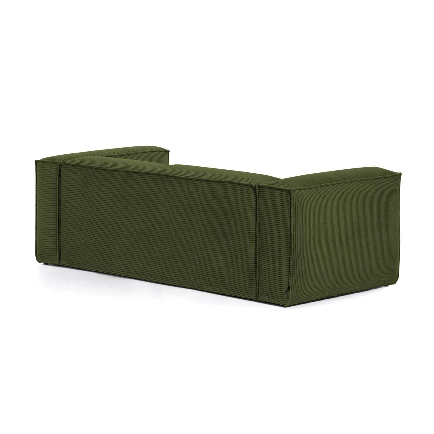 Sofa 3-osobowa BLOK zielony sztruks La Forma    Eye on Design