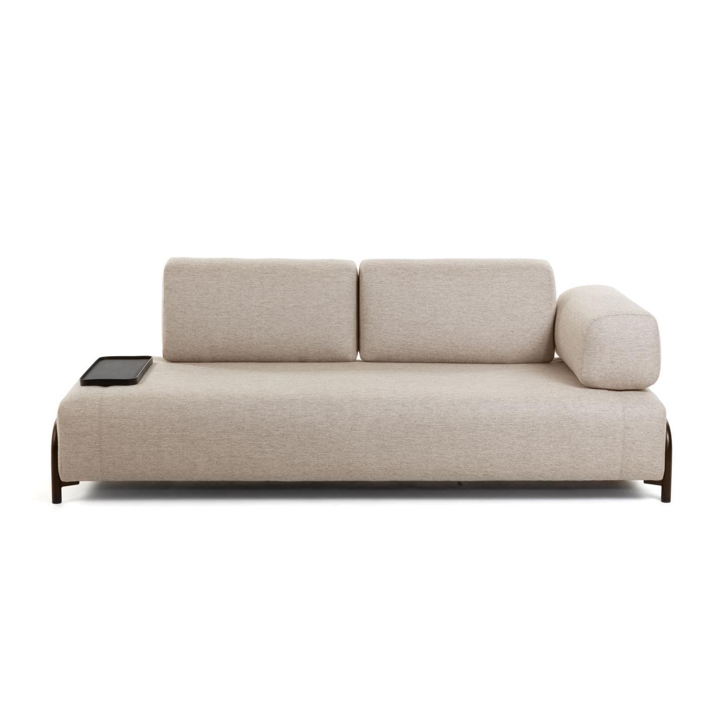 Sofa 3-osobowa COMPO beżowy La Forma Jeden + mała taca   Eye on Design