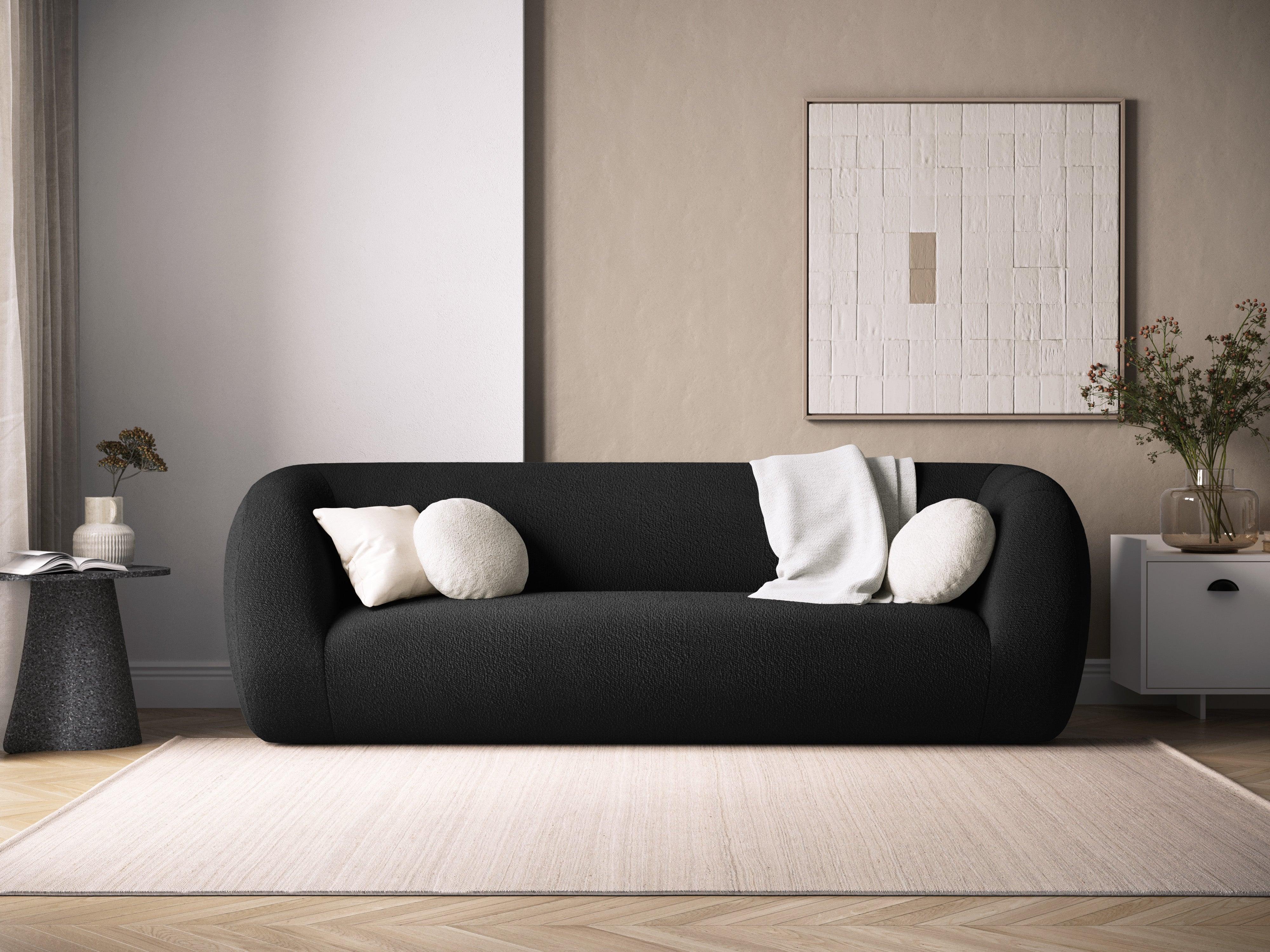 Sofa 3-osobowa ESSEN czarny boucle Cosmopolitan Design    Eye on Design