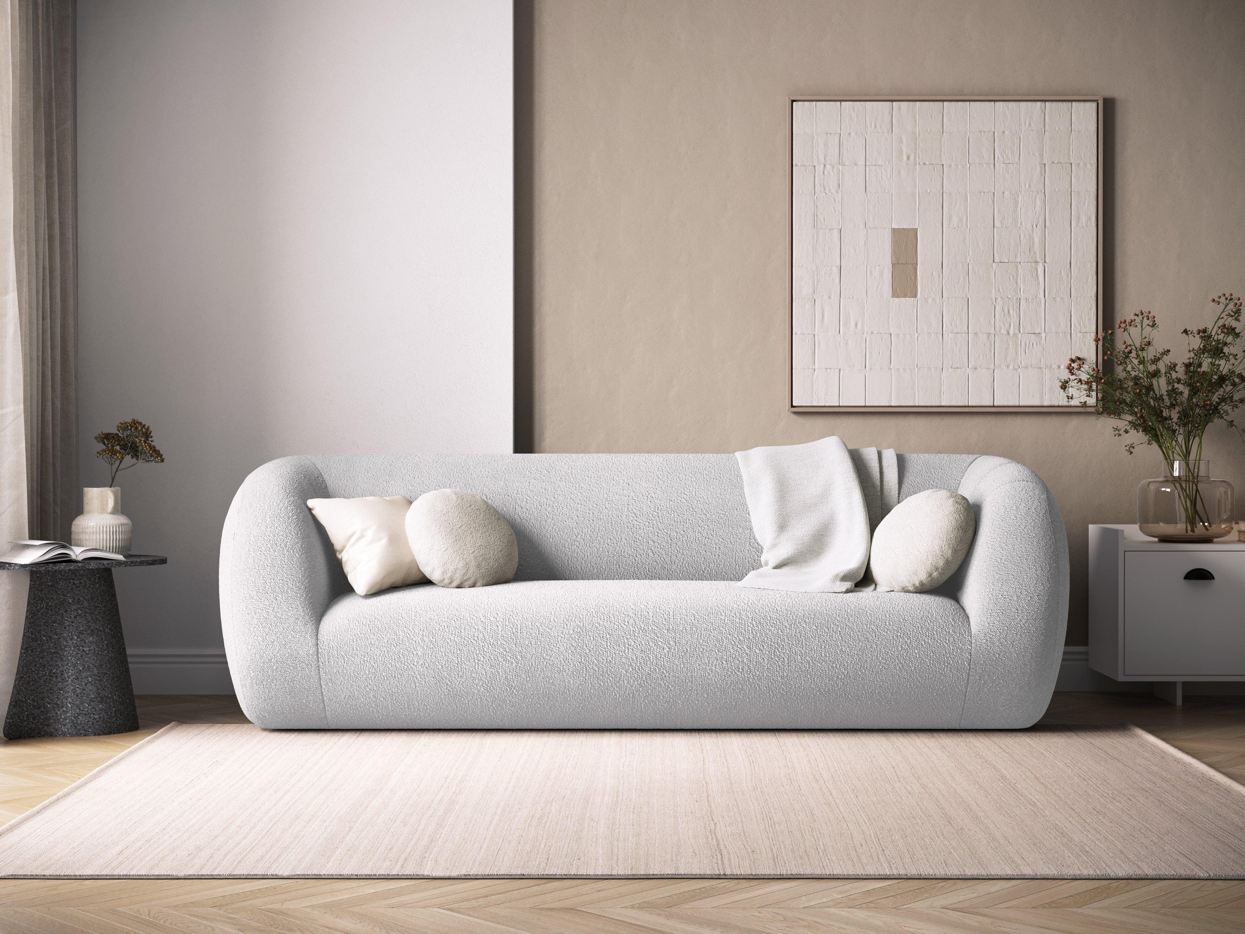 Sofa 3-osobowa ESSEN jasnoszary boucle Cosmopolitan Design    Eye on Design