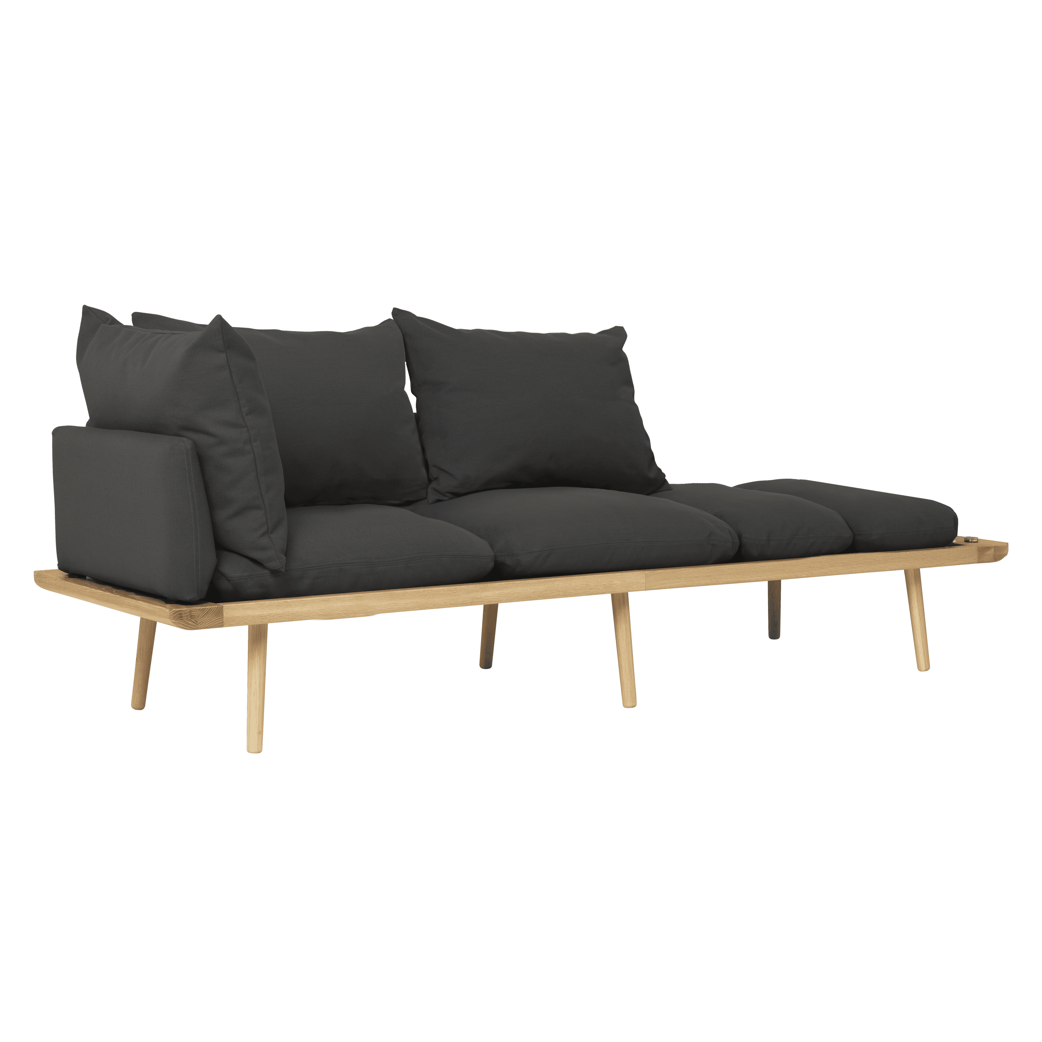 Sofa 3-osobowa LOUNGE AROUND antracytowy z dębem UMAGE Nie Nie  Eye on Design