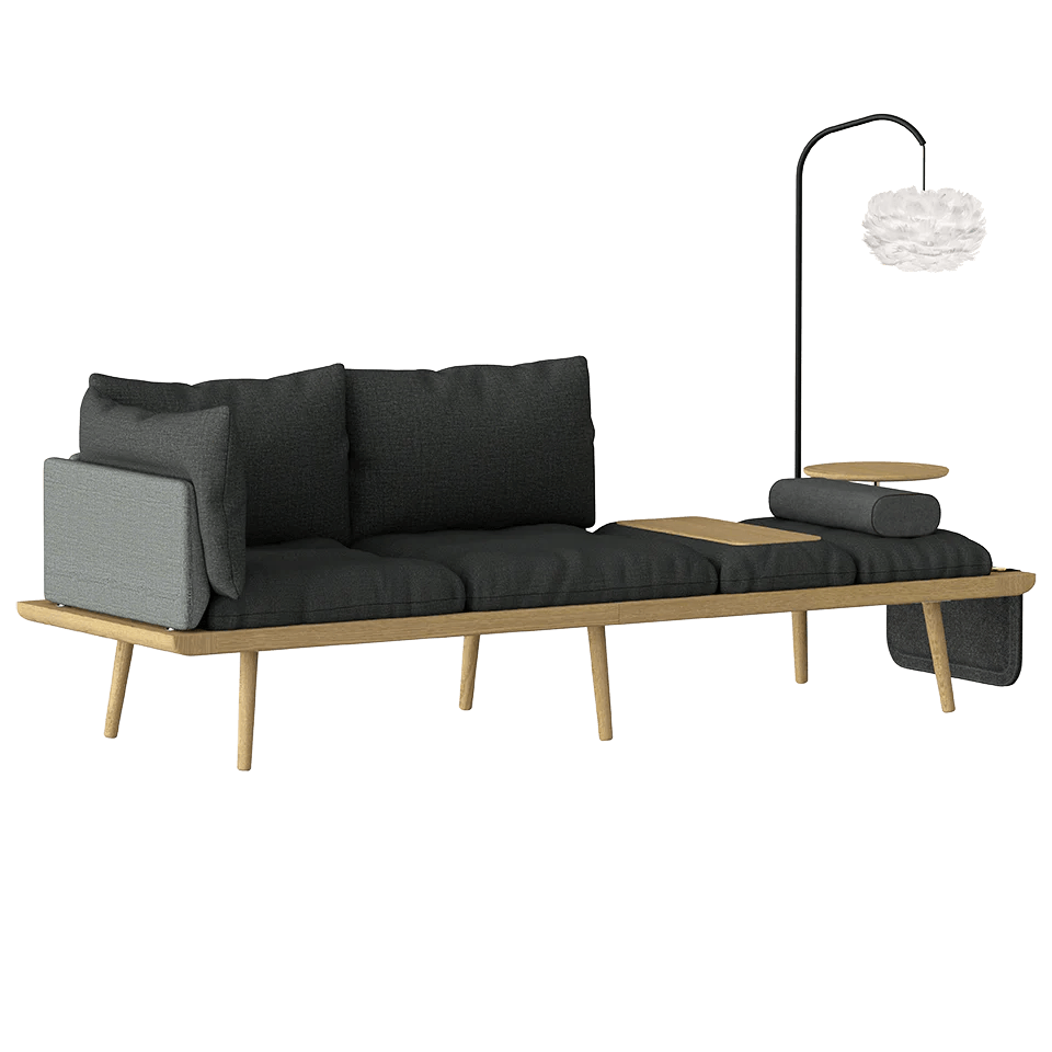 Sofa 3-osobowa LOUNGE AROUND beżowy z dębem UMAGE    Eye on Design