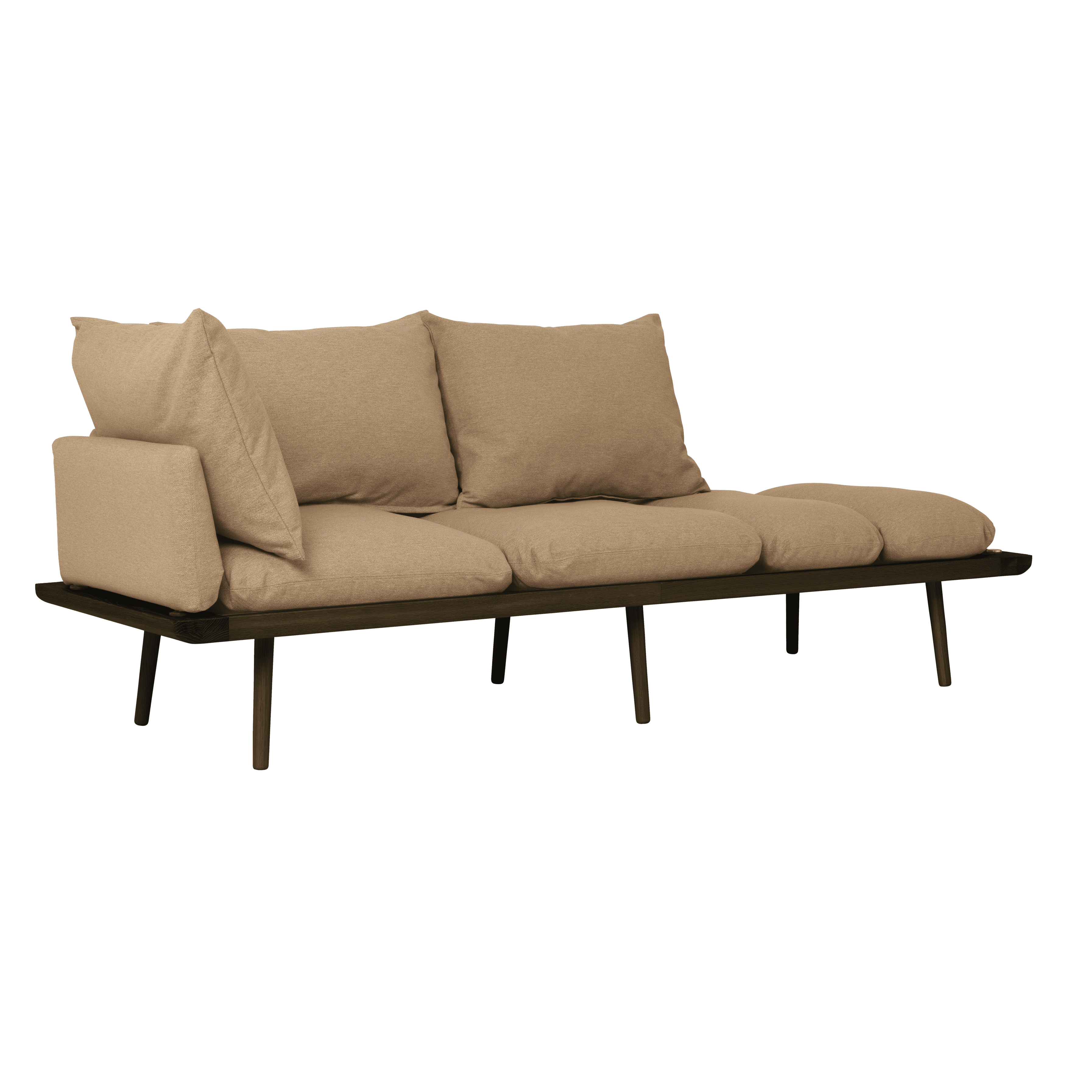 Sofa 3-osobowa LOUNGE AROUND karmelowy z ciemnym dębem UMAGE Nie Nie Nie Eye on Design