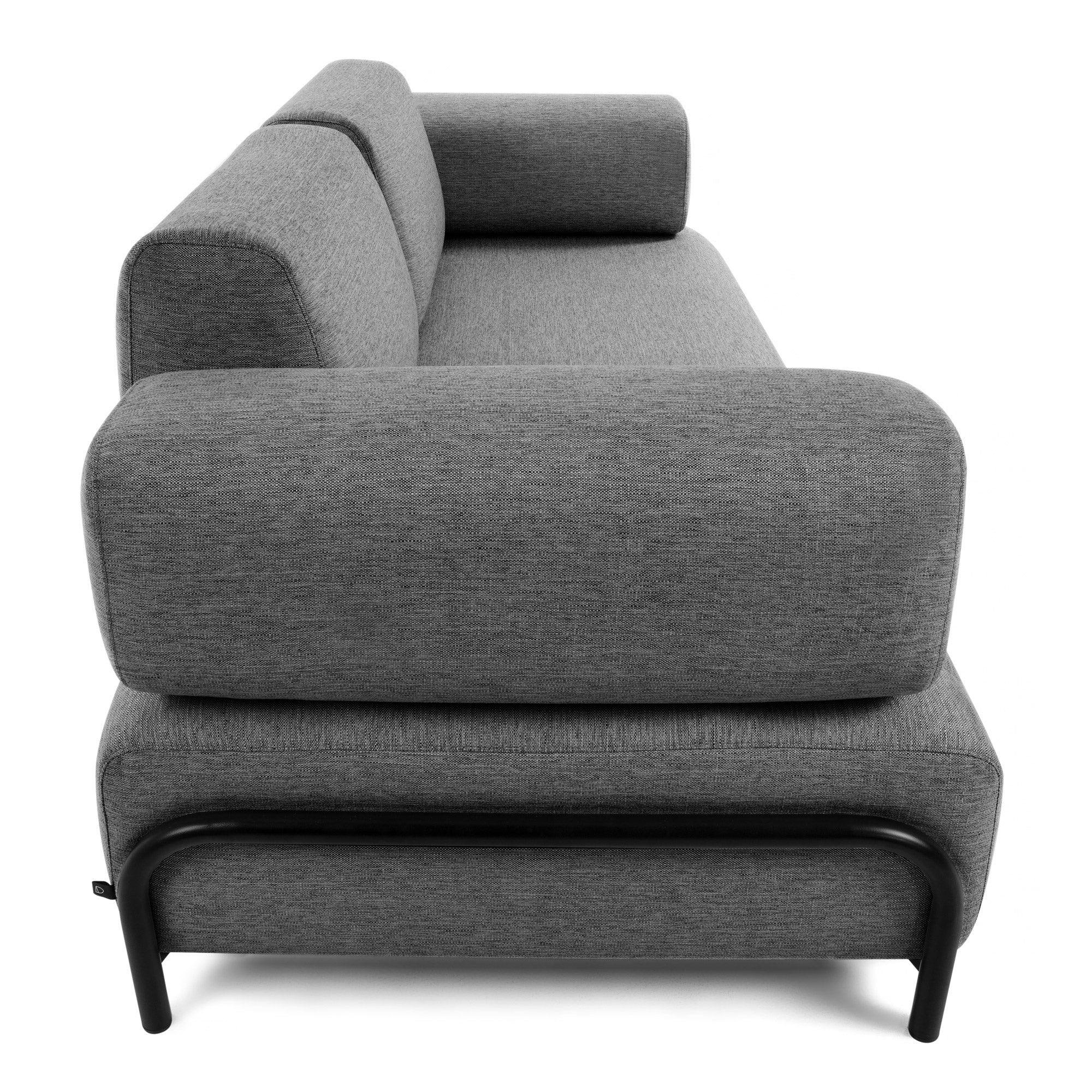 Sofa 3-osobowa z podłokietnikami COMPO ciemnoszary La Forma    Eye on Design