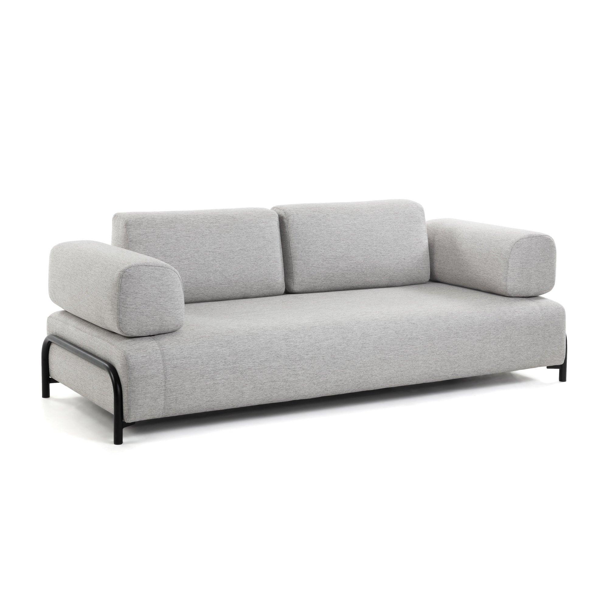 Sofa 3-osobowa z podłokietnikami COMPO jasnoszary La Forma    Eye on Design