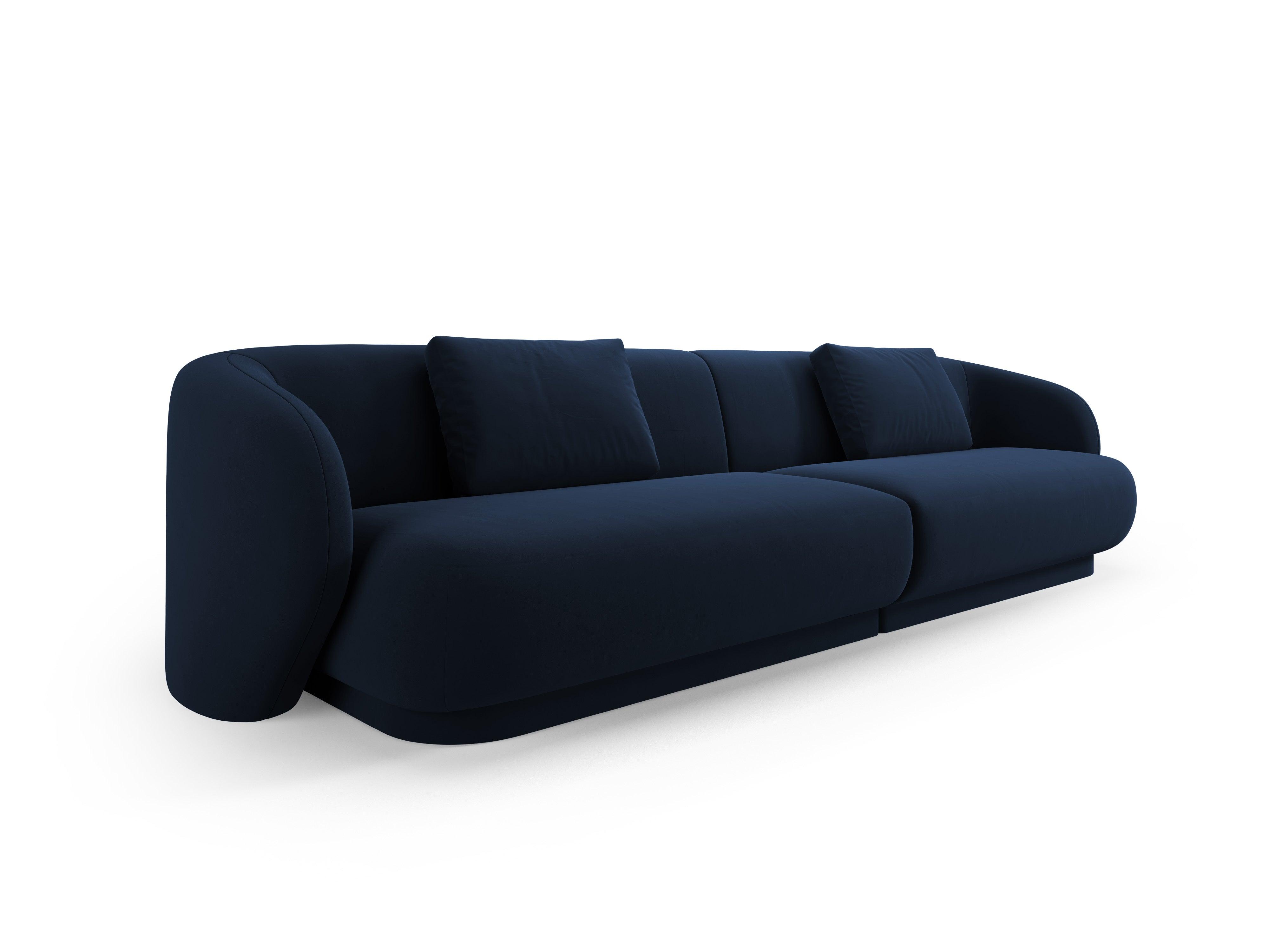 Sofa 4-osobowa aksamitna CAMDEN granat królewski Cosmopolitan Design    Eye on Design