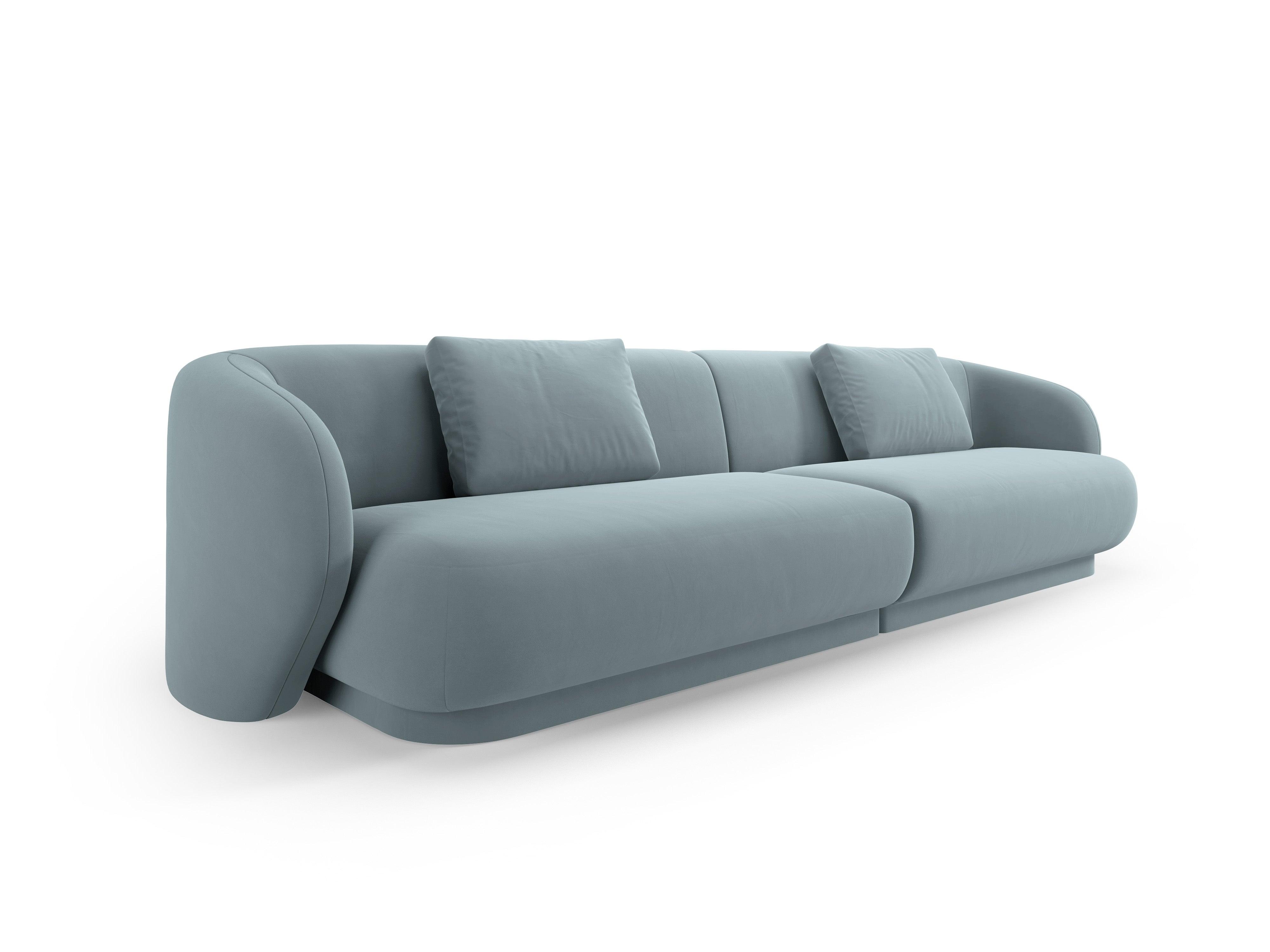 Sofa 4-osobowa aksamitna CAMDEN niebieski Cosmopolitan Design    Eye on Design