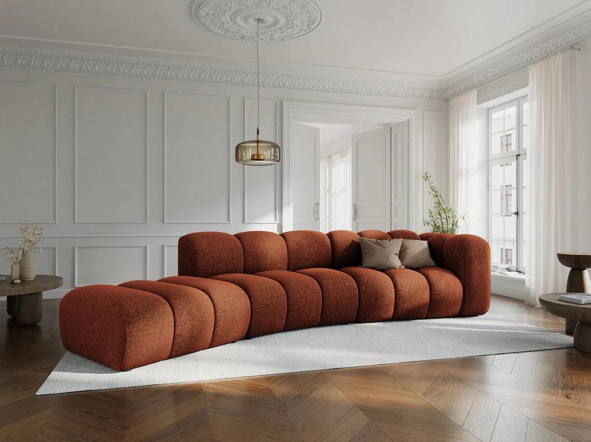 Sofa 5-osobowa lewostronna SKYLER ceglany szenil Interieurs 86    Eye on Design