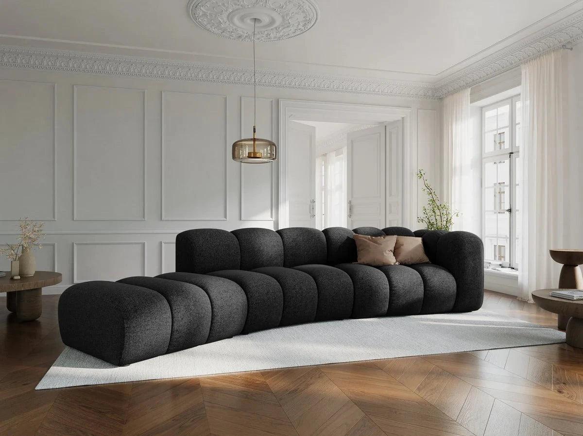 Sofa 5-osobowa lewostronna SKYLER czarny szenil Interieurs 86    Eye on Design