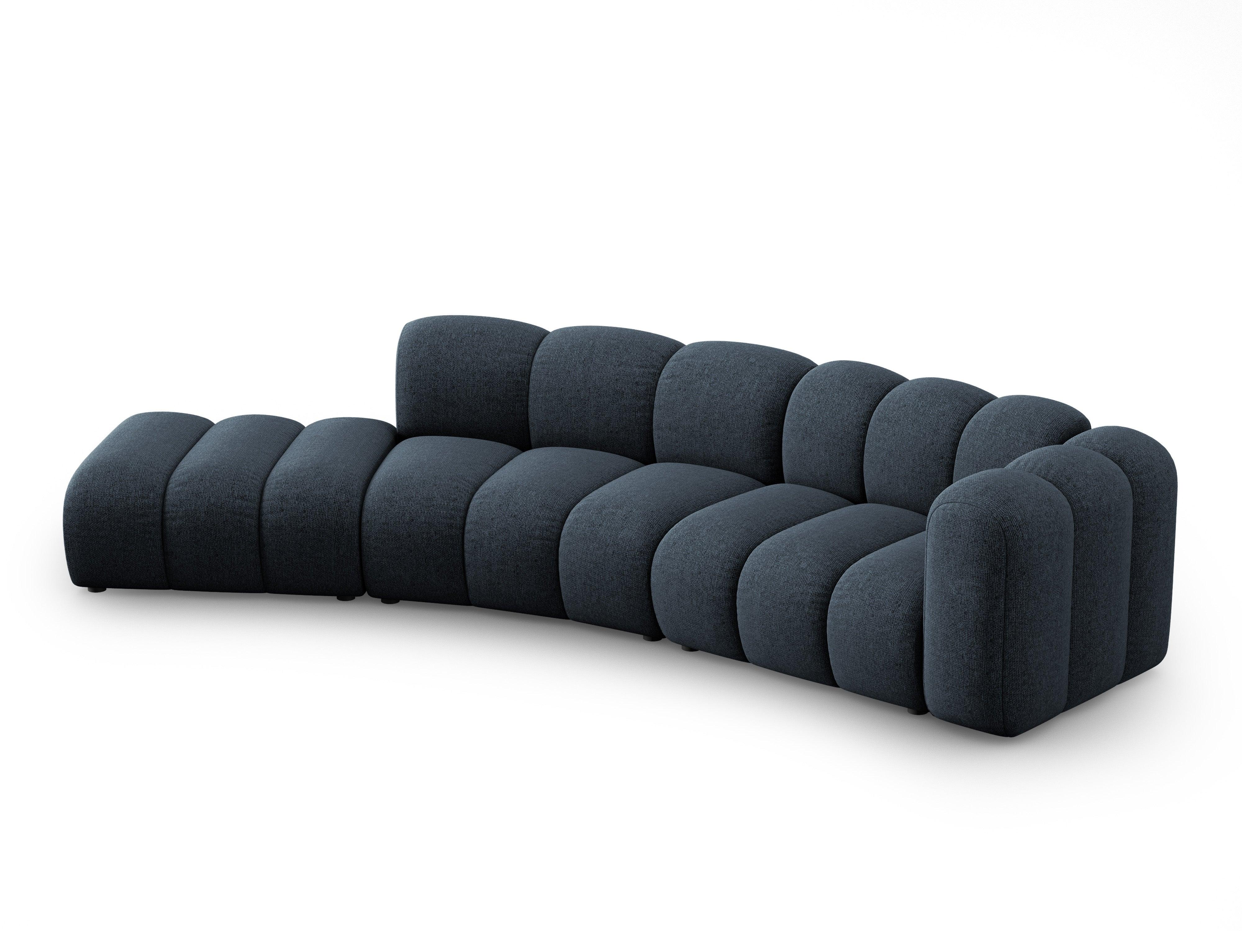 Sofa 5-osobowa lewostronna SKYLER granatowy szenil Interieurs 86    Eye on Design