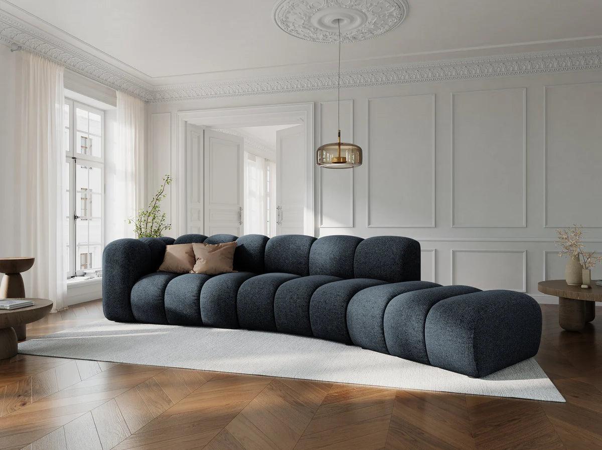 Sofa 5-osobowa prawostronna SKYLER granatowy szenil Interieurs 86    Eye on Design