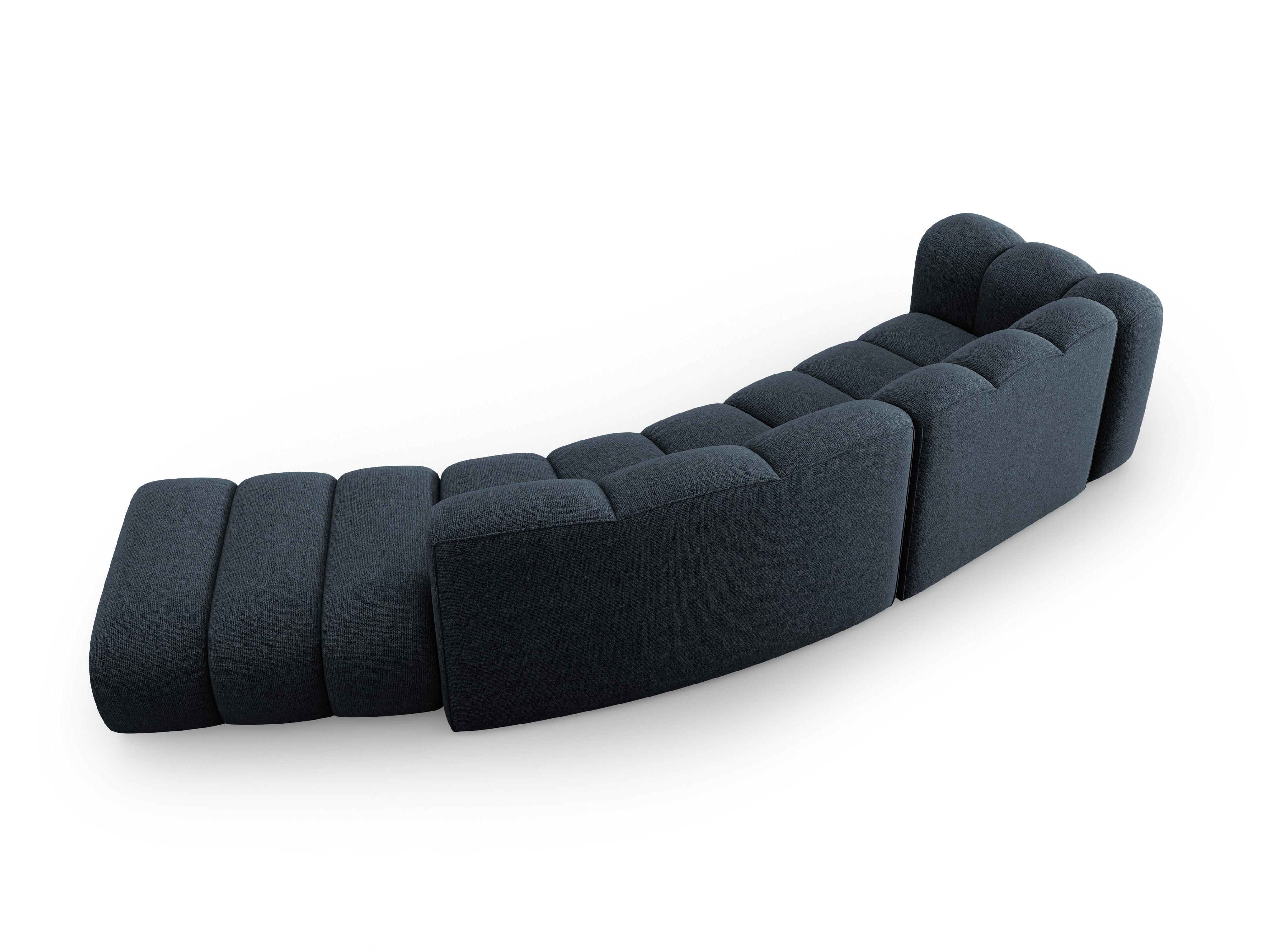 Sofa 5-osobowa prawostronna SKYLER granatowy szenil Interieurs 86    Eye on Design