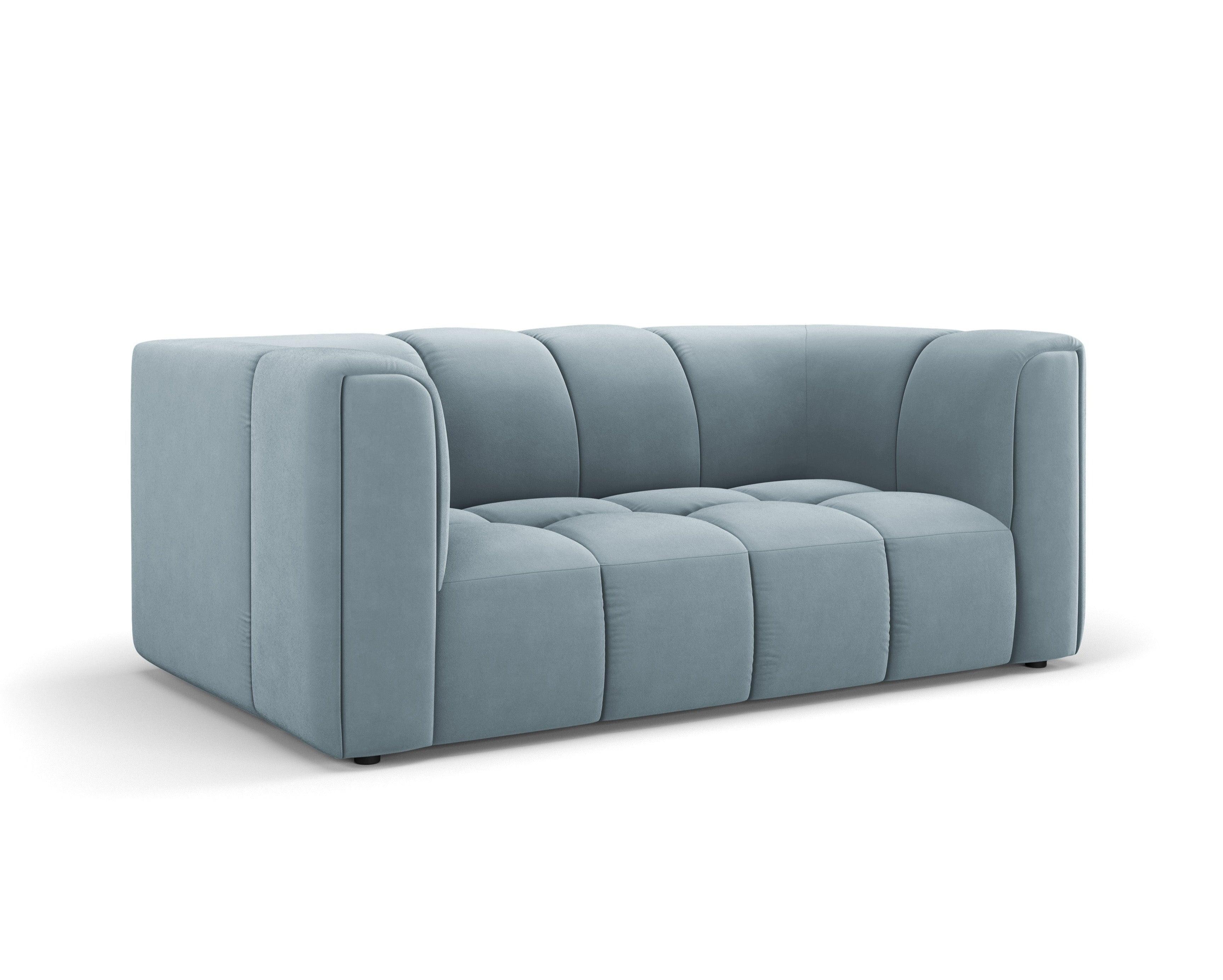 Sofa aksamitna 2-osobowa FRANCESCA jasnoniebieski Milo Casa    Eye on Design