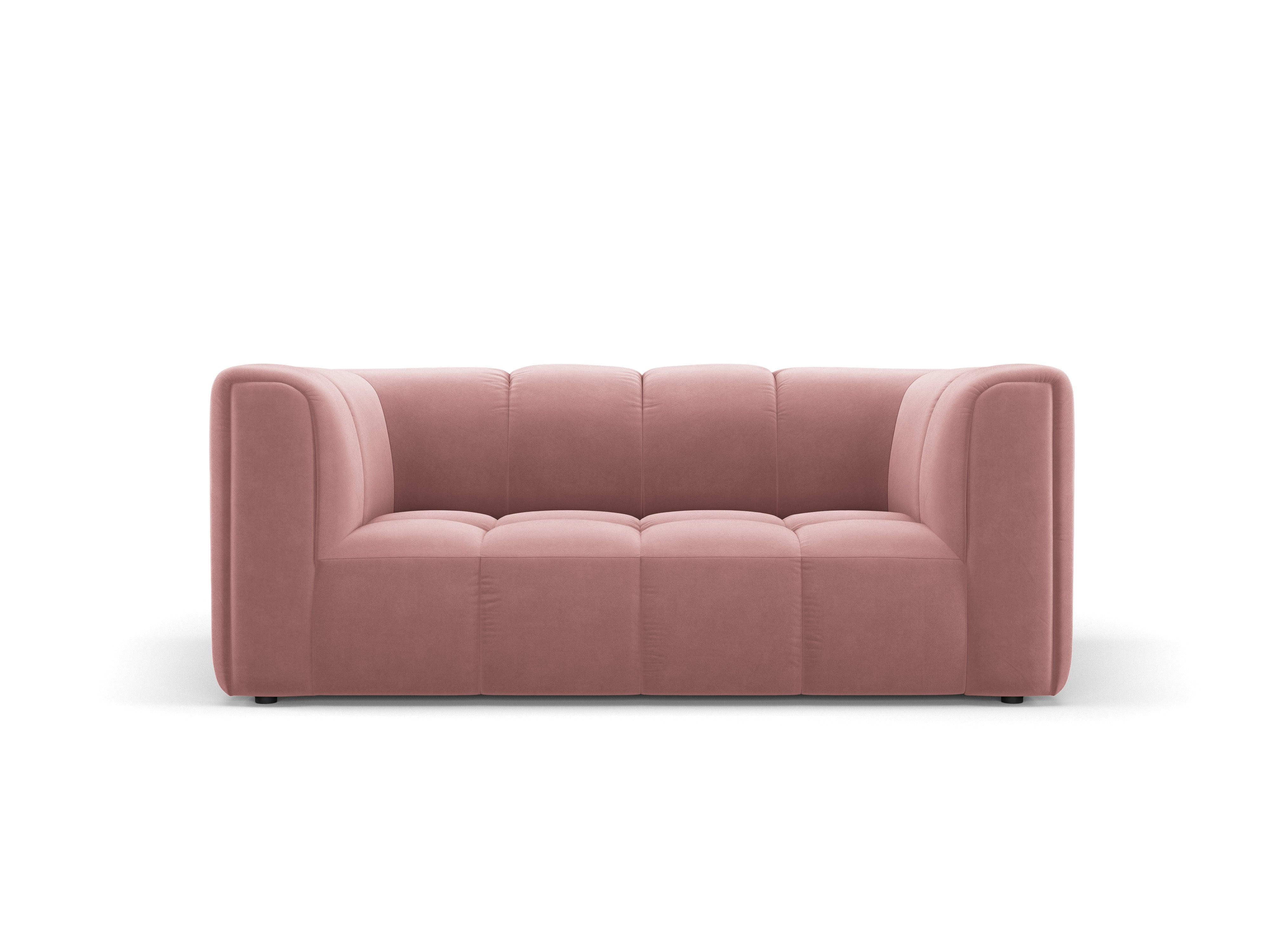 Sofa aksamitna 2-osobowa FRANCESCA różowy Milo Casa    Eye on Design