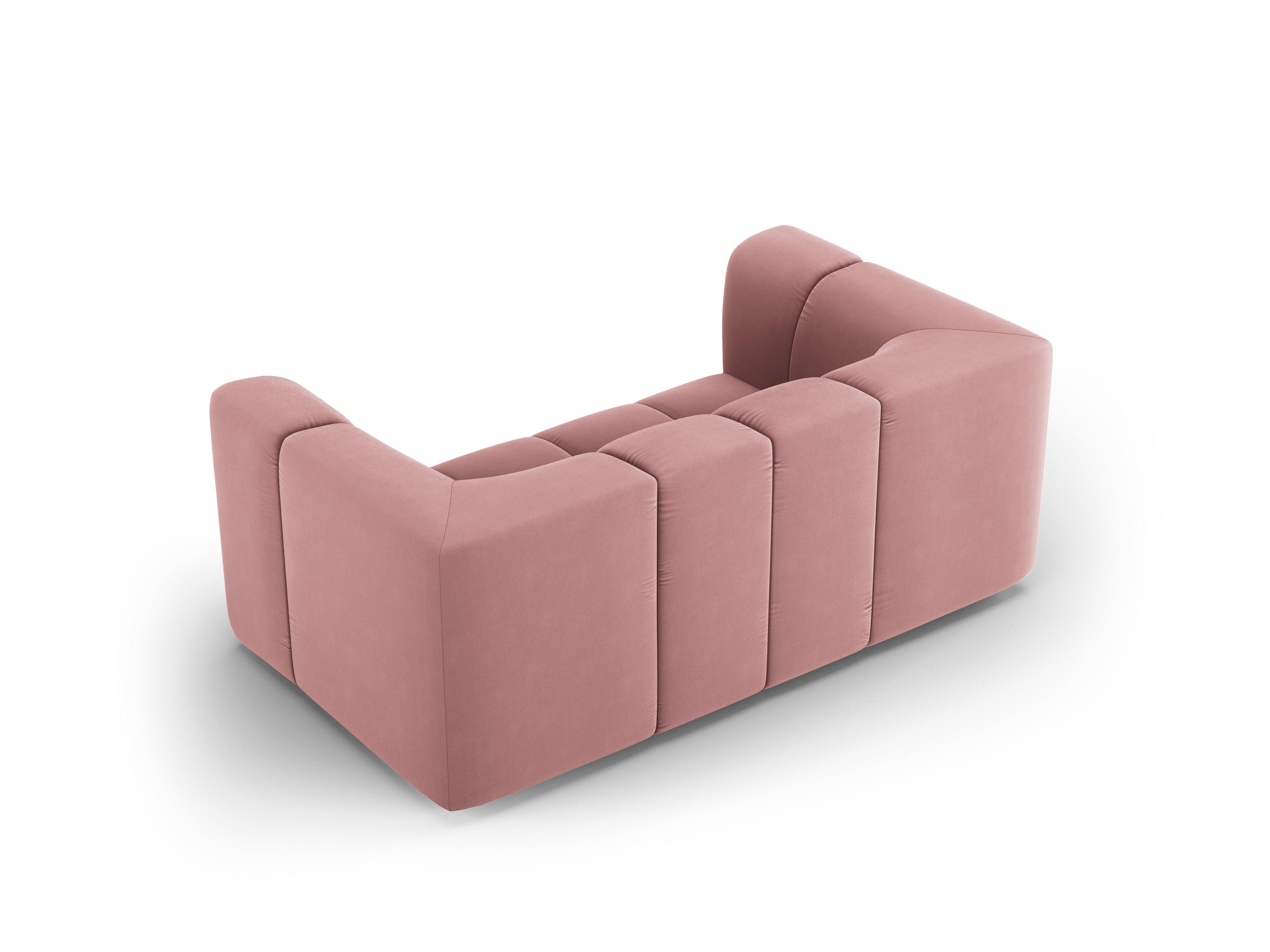 Sofa aksamitna 2-osobowa FRANCESCA różowy Milo Casa    Eye on Design