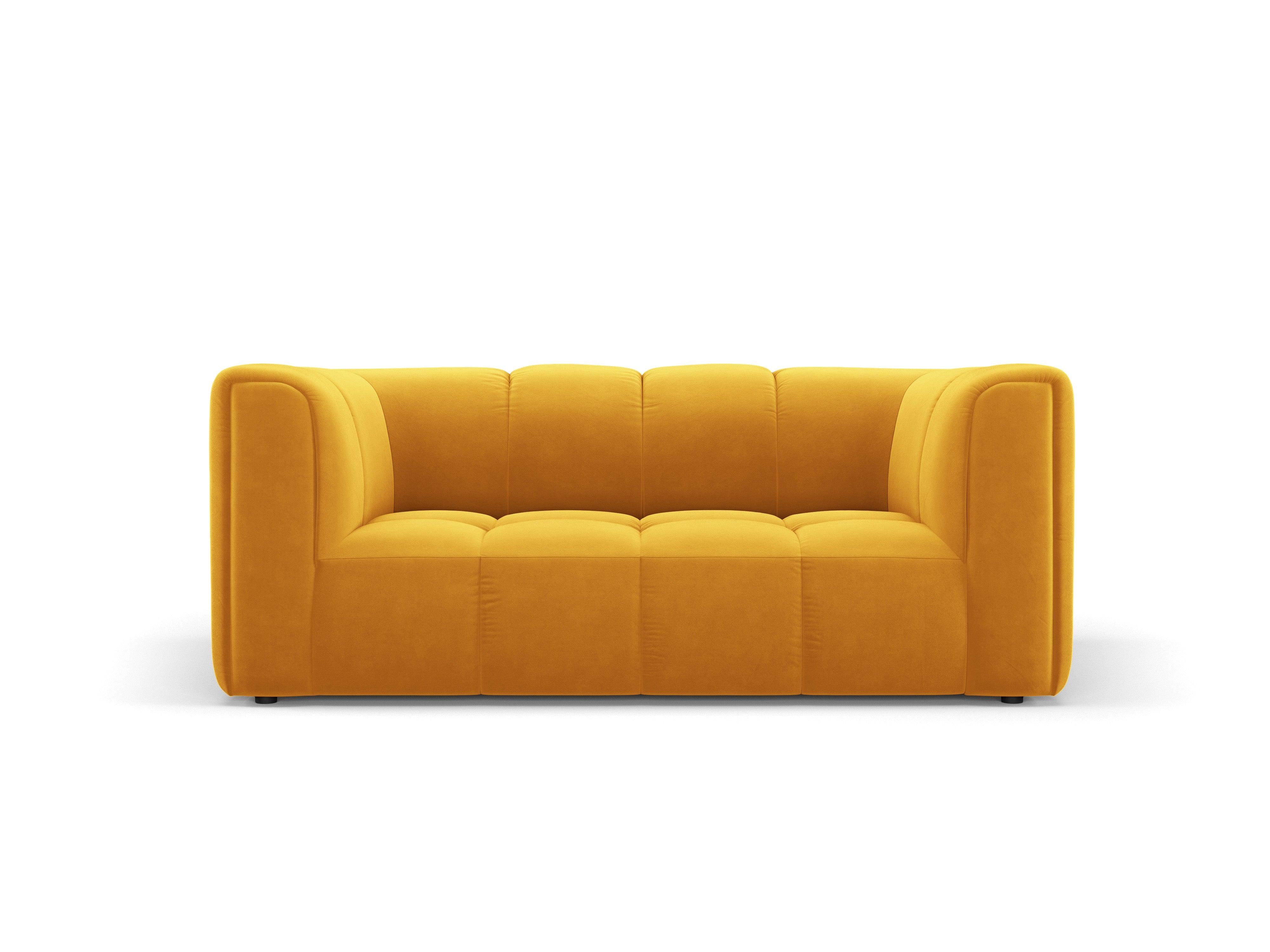 Sofa aksamitna 2-osobowa FRANCESCA żółty Milo Casa    Eye on Design