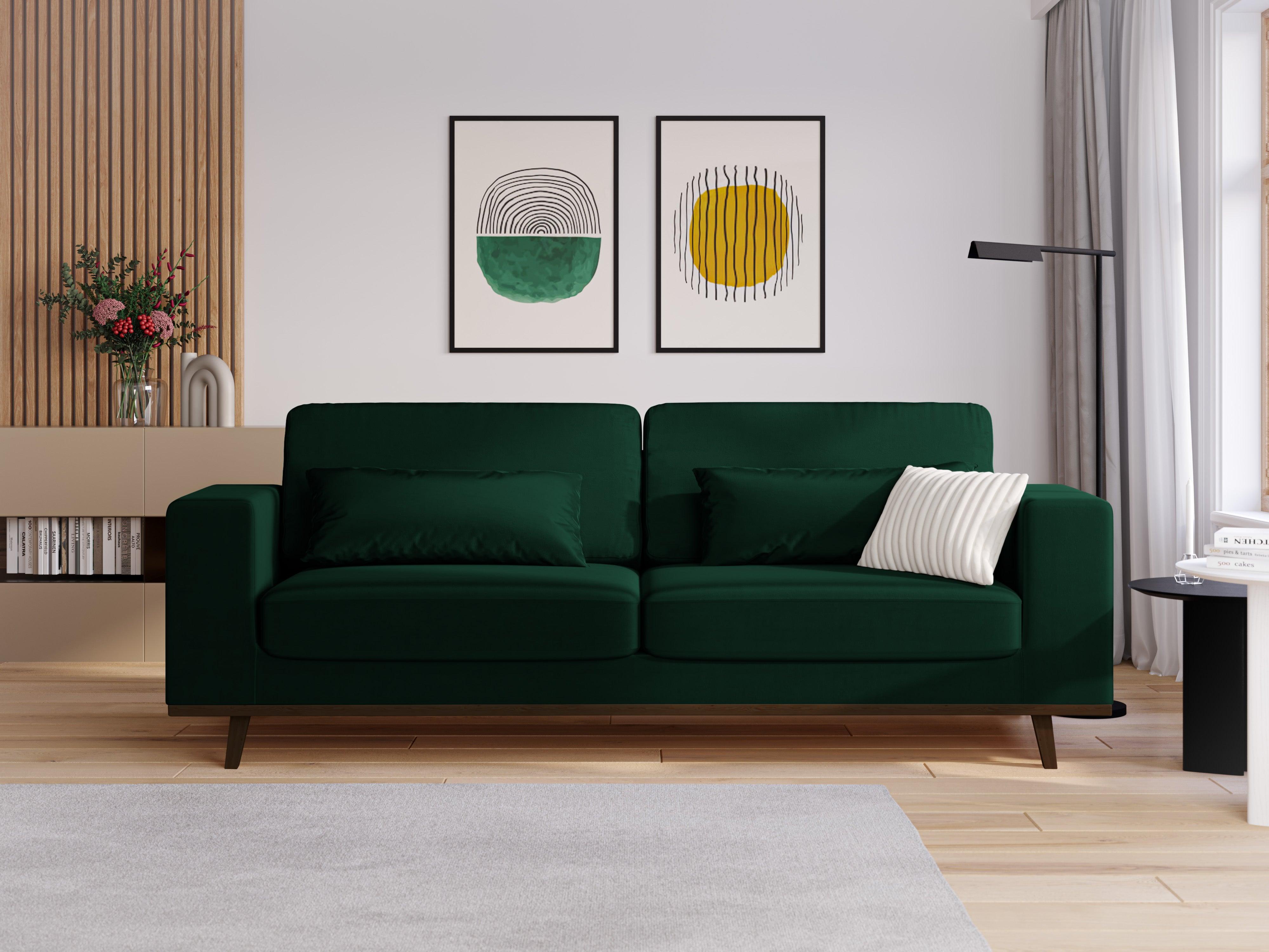 Sofa aksamitna 2-osobowa HEBE butelkowa zieleń Mazzini Sofas    Eye on Design