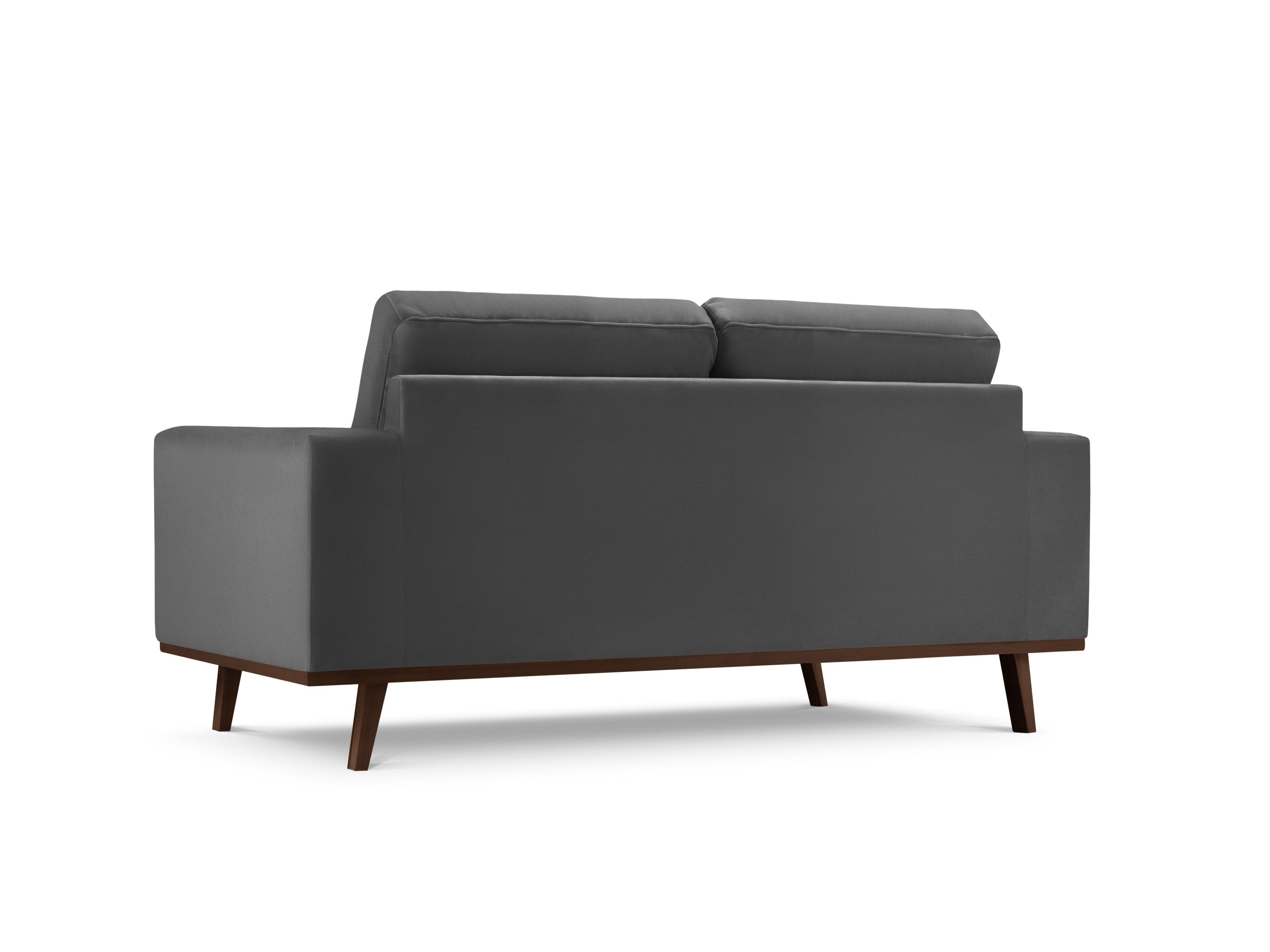 Sofa aksamitna 2-osobowa HEBE ciemnoszary Mazzini Sofas    Eye on Design