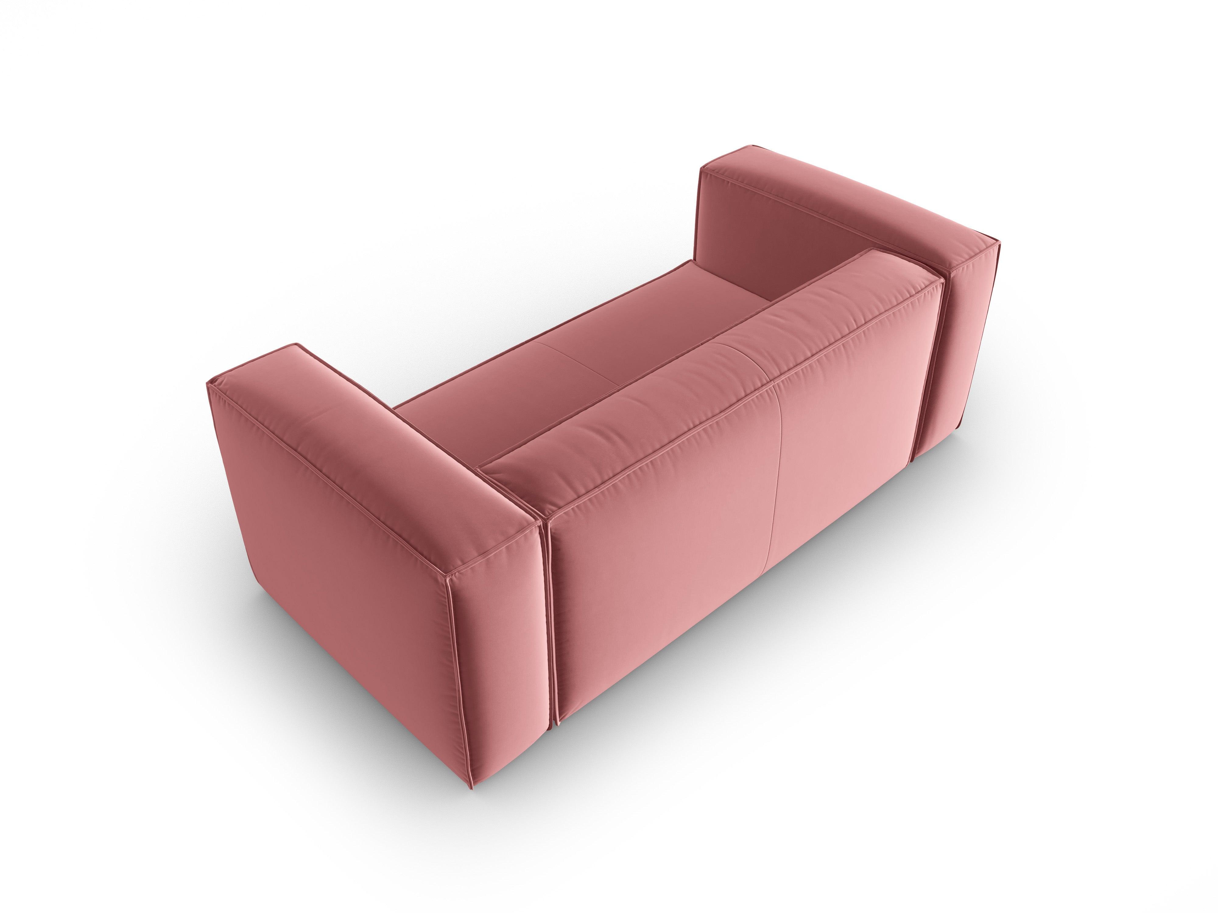 Sofa aksamitna 2-osobowa MACKAY łososiowy Cosmopolitan Design    Eye on Design