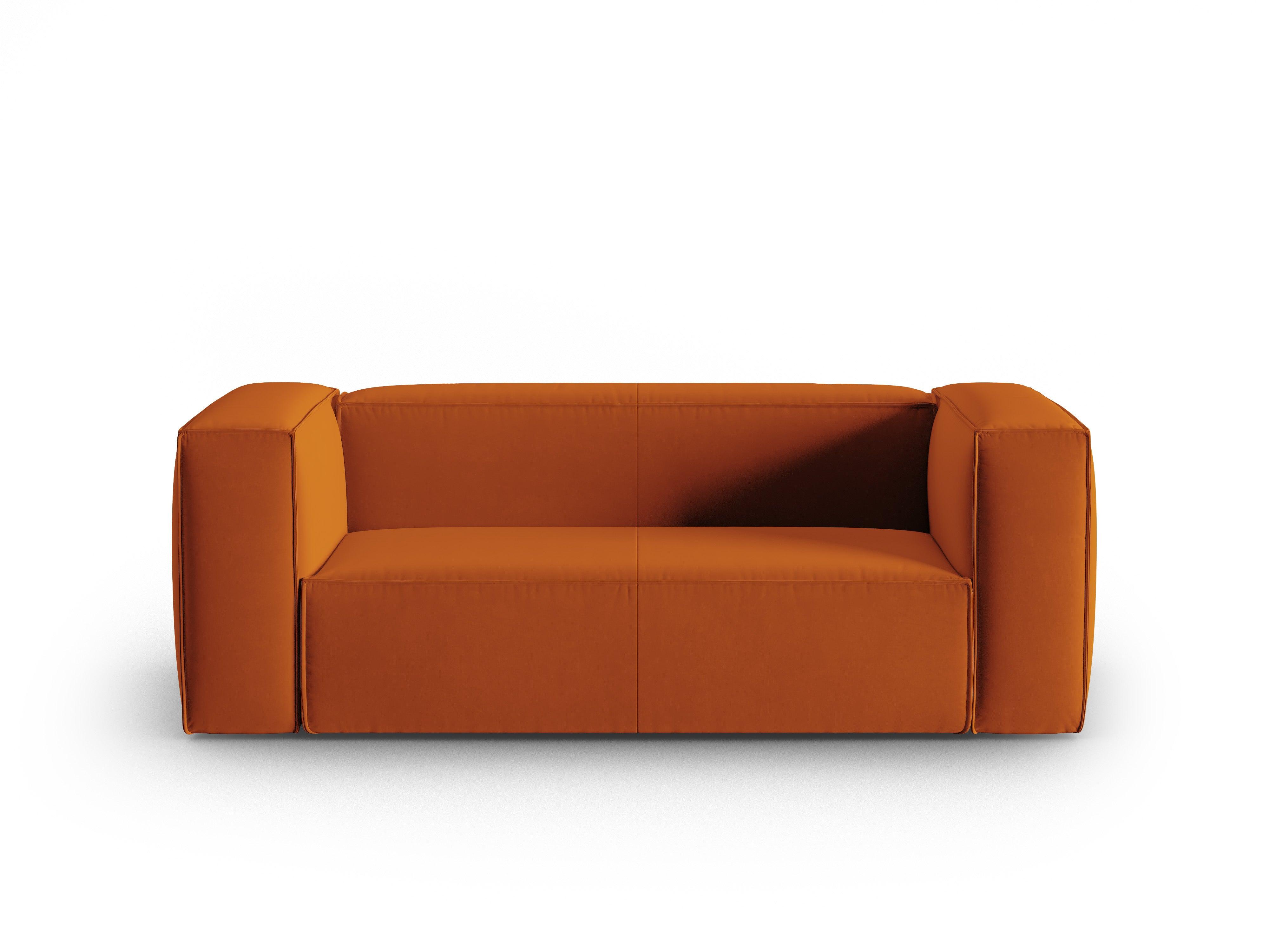 Sofa aksamitna 2-osobowa MACKAY terracotta Cosmopolitan Design    Eye on Design