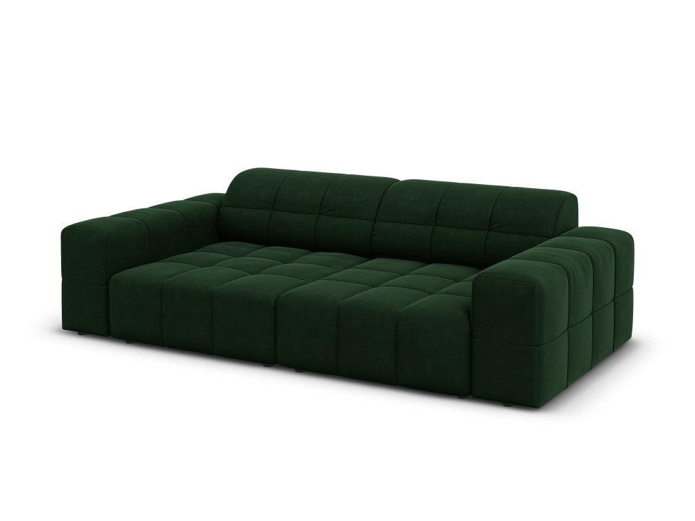 Sofa aksamitna 3-osobowa CHICAGO butelkowa zieleń Cosmopolitan Design    Eye on Design