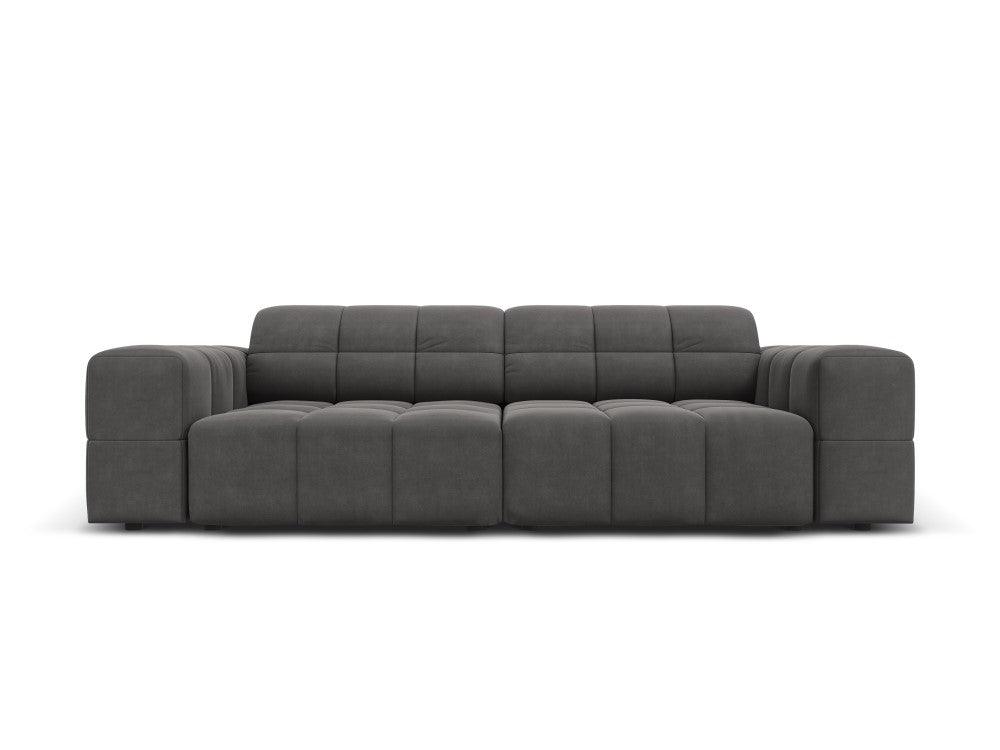 Sofa aksamitna 3-osobowa CHICAGO ciemnoszary Cosmopolitan Design    Eye on Design