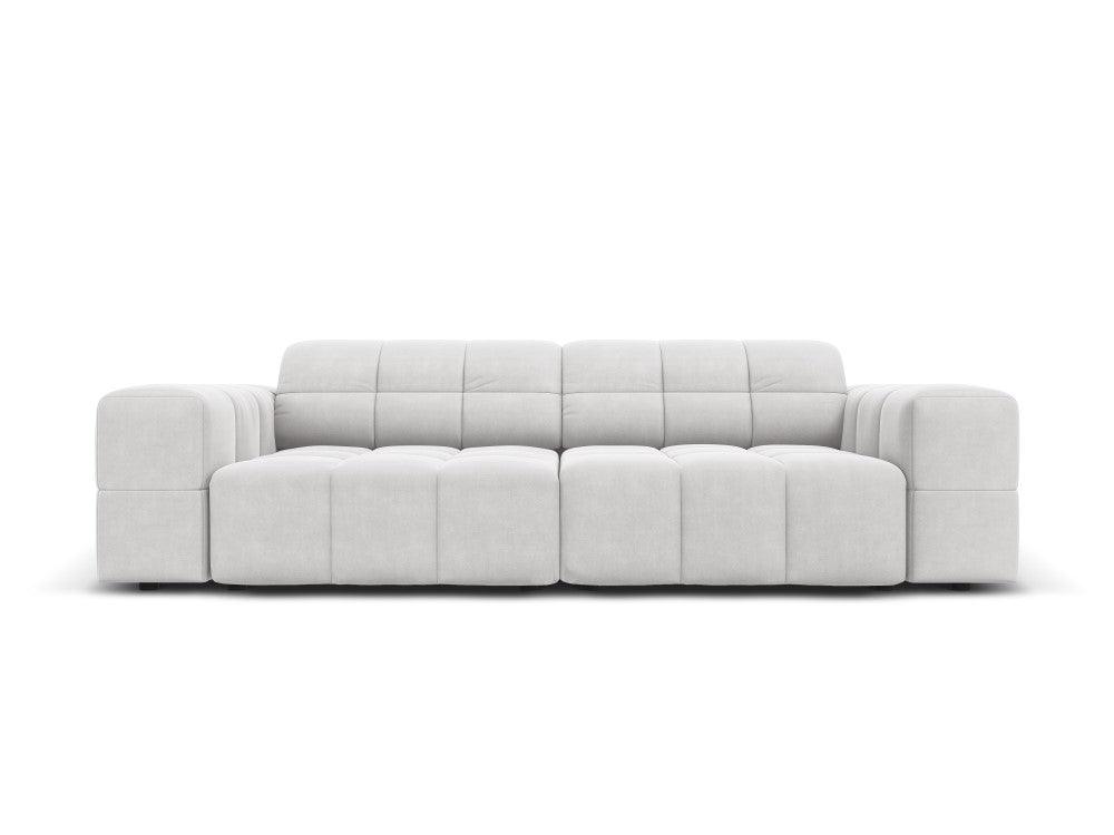 Sofa aksamitna 3-osobowa CHICAGO jasnoszary Cosmopolitan Design    Eye on Design