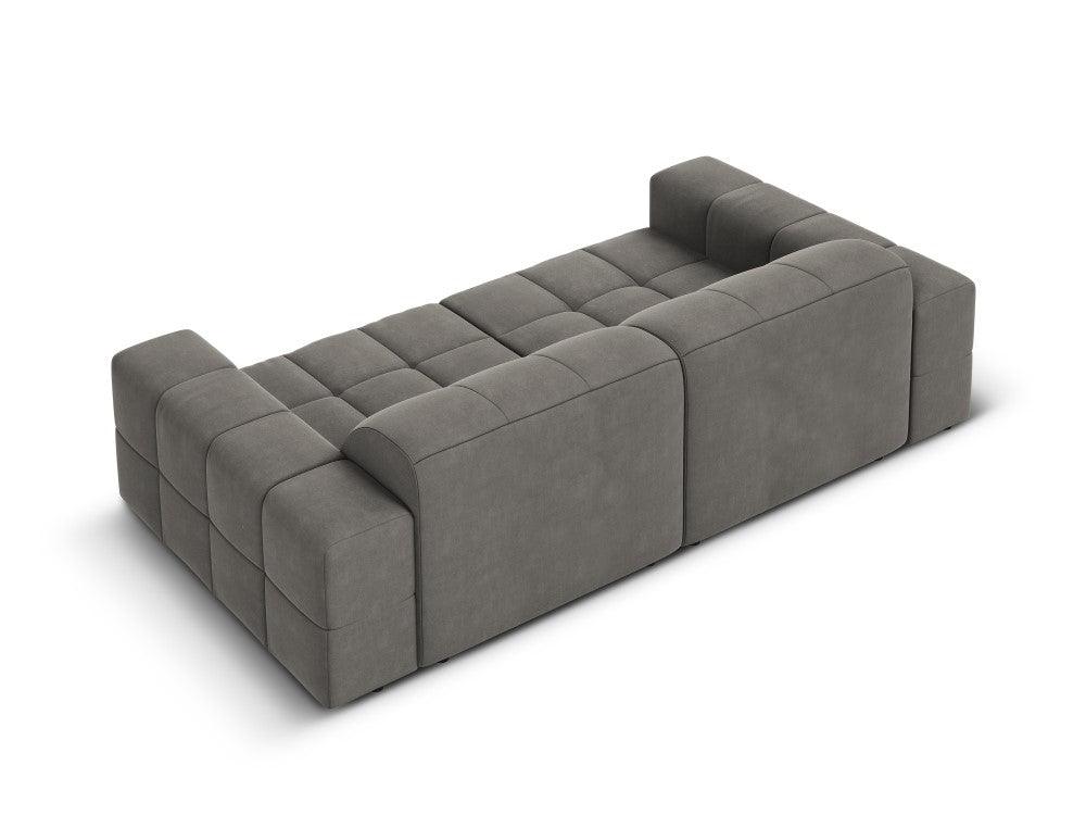 Sofa aksamitna 3-osobowa CHICAGO szary Cosmopolitan Design    Eye on Design