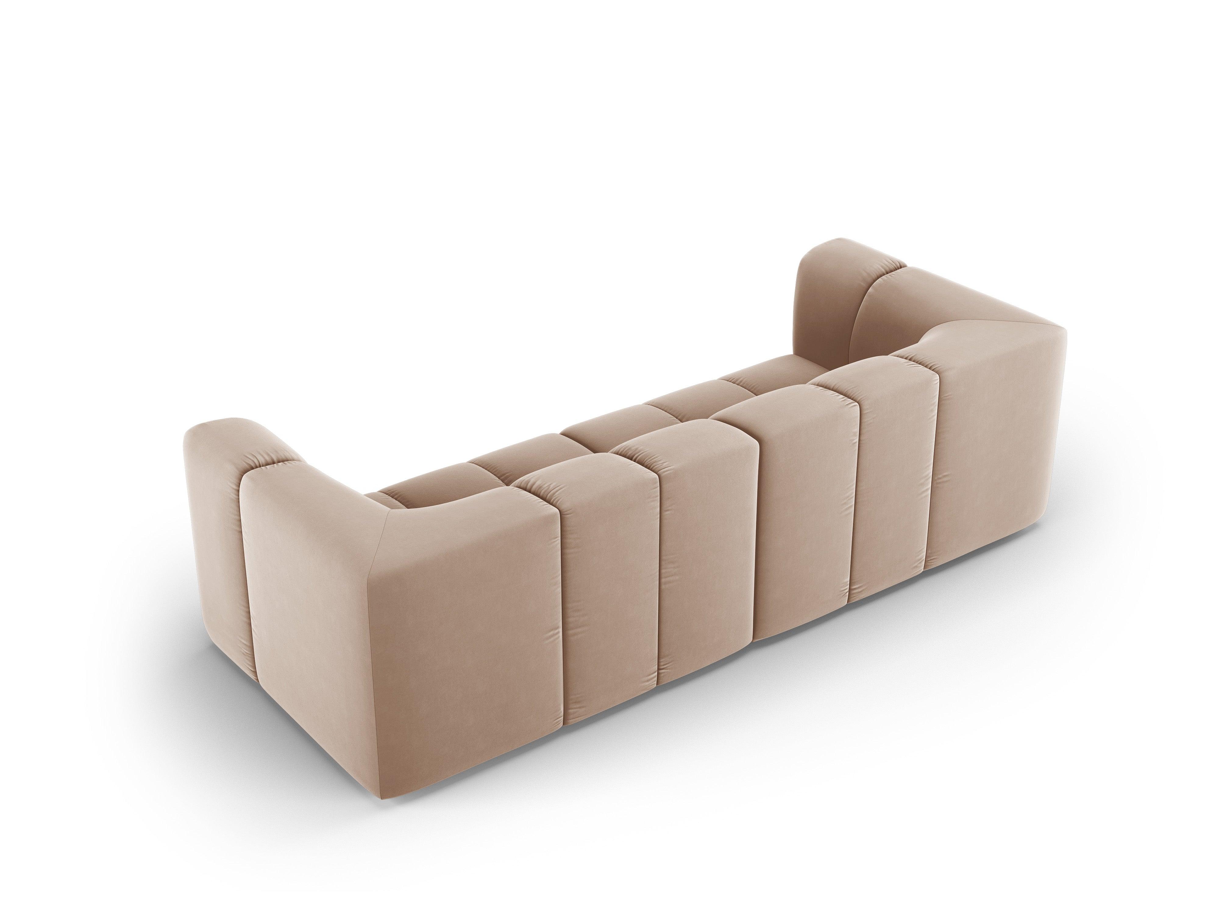 Sofa aksamitna 3-osobowa FRANCESCA beżowy Milo Casa    Eye on Design