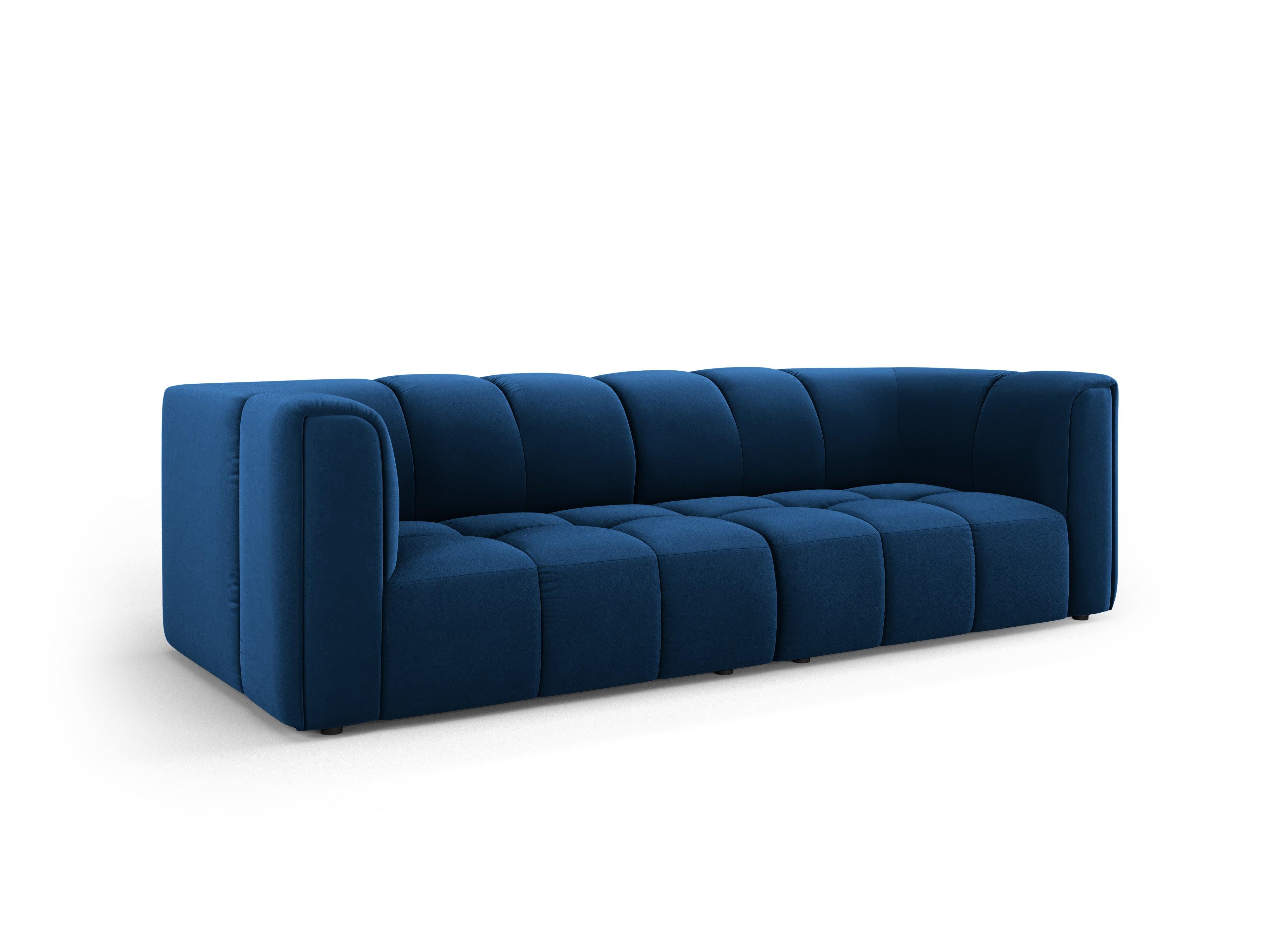 Sofa aksamitna 3-osobowa FRANCESCA granat królewski Milo Casa    Eye on Design