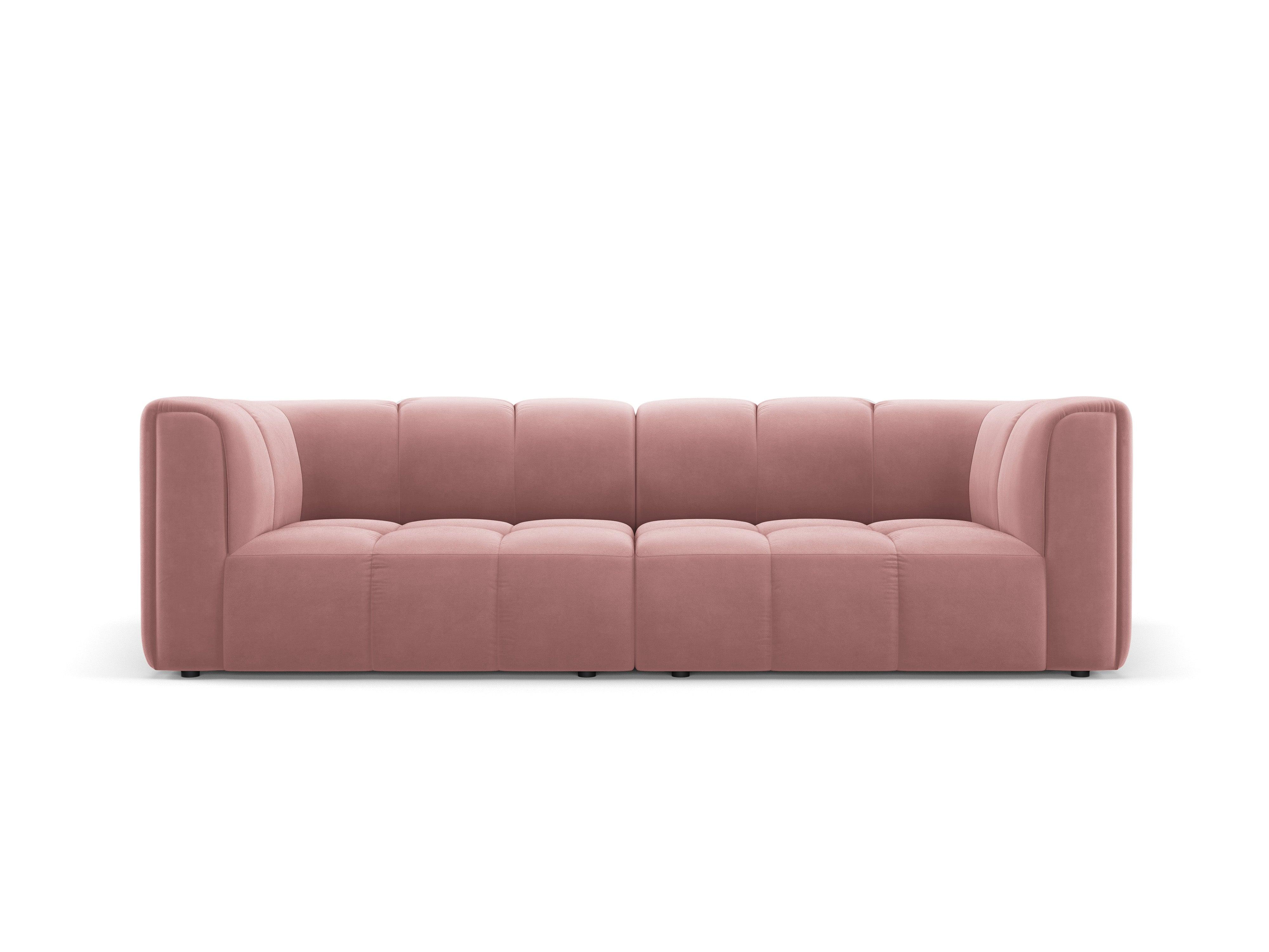 Sofa aksamitna 3-osobowa FRANCESCA różowy Milo Casa    Eye on Design