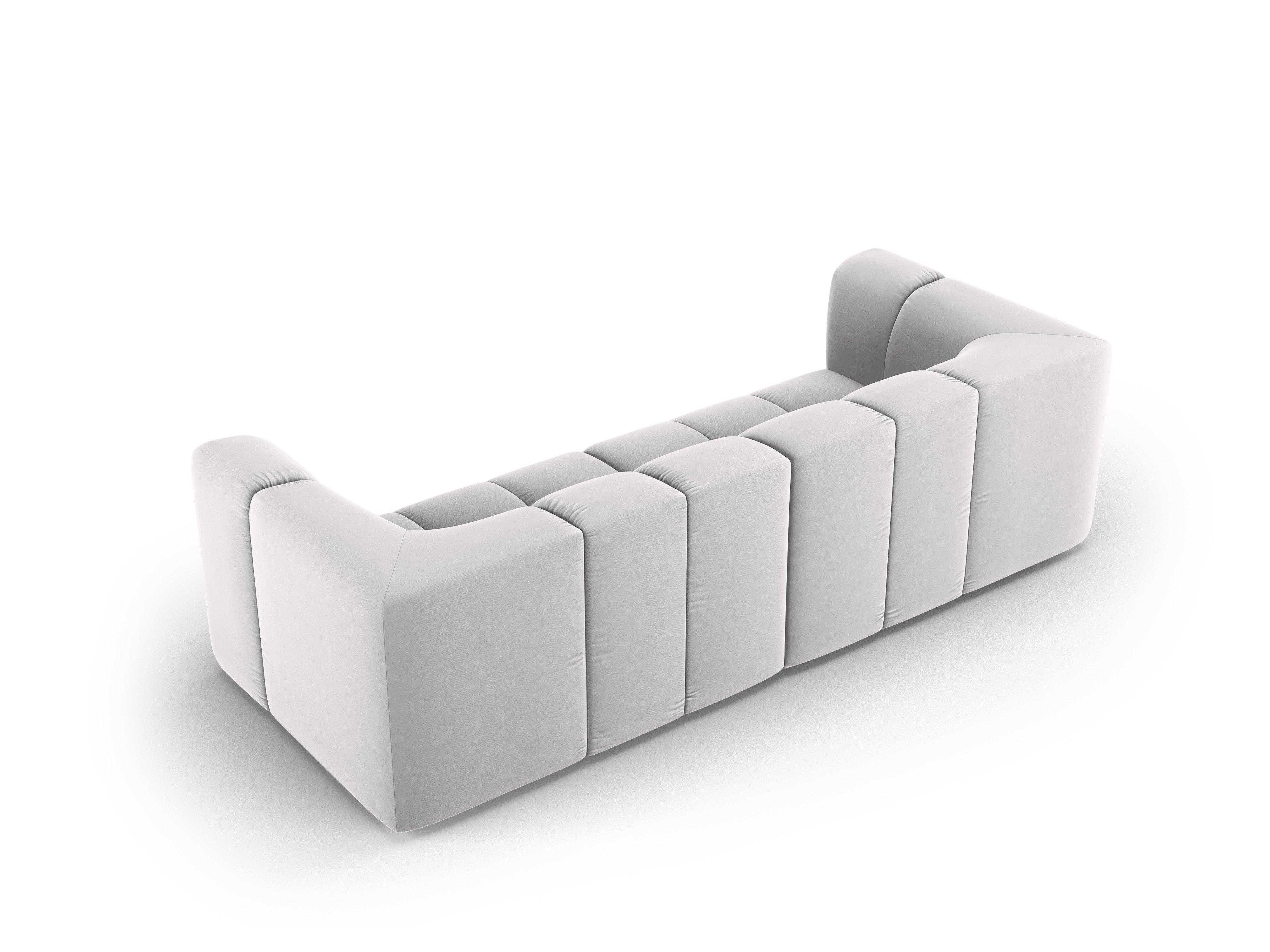 Sofa aksamitna 3-osobowa FRANCESCA srebrny Milo Casa    Eye on Design