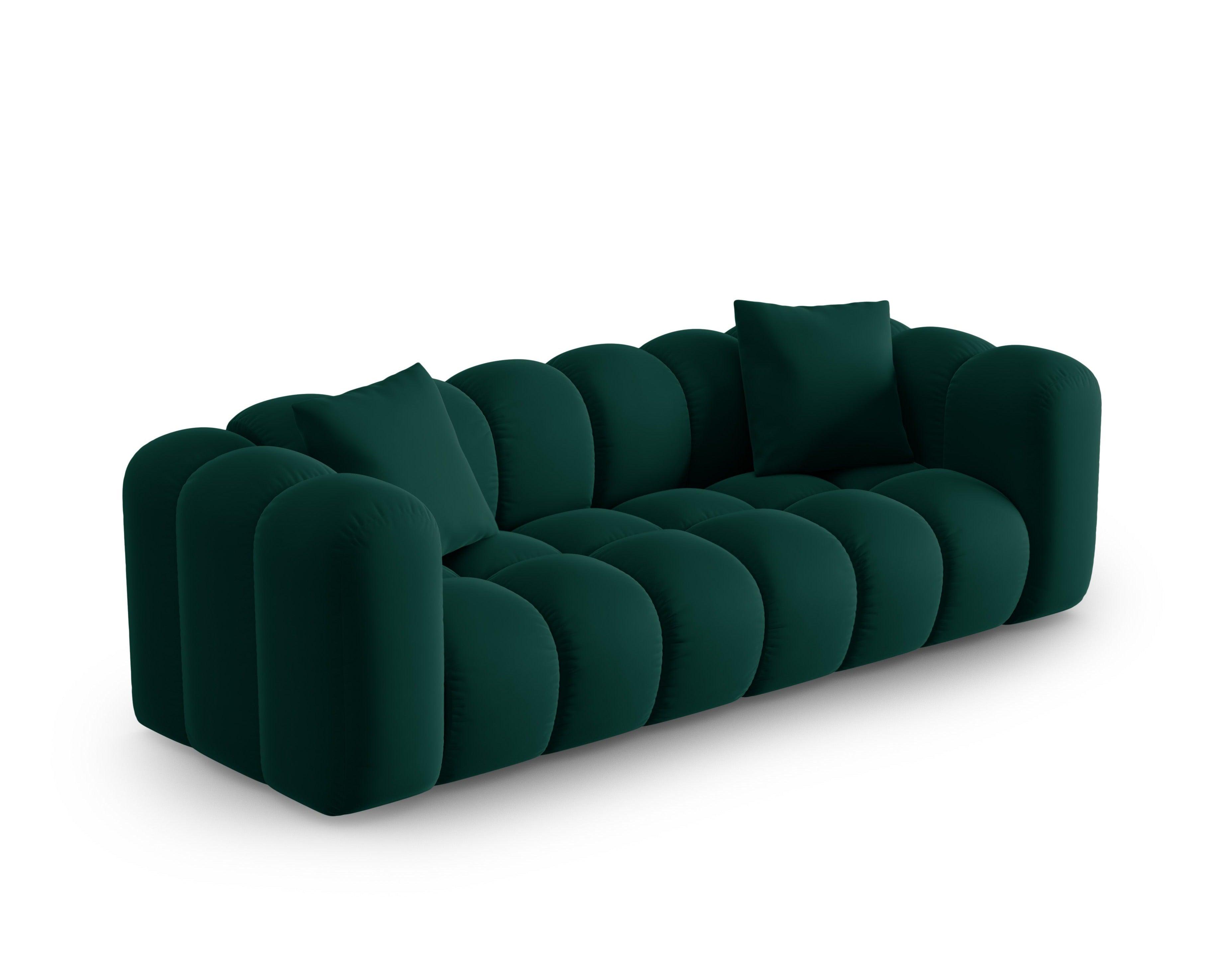 Sofa aksamitna 3-osobowa HALLEY butelkowa zieleń Windsor & Co    Eye on Design