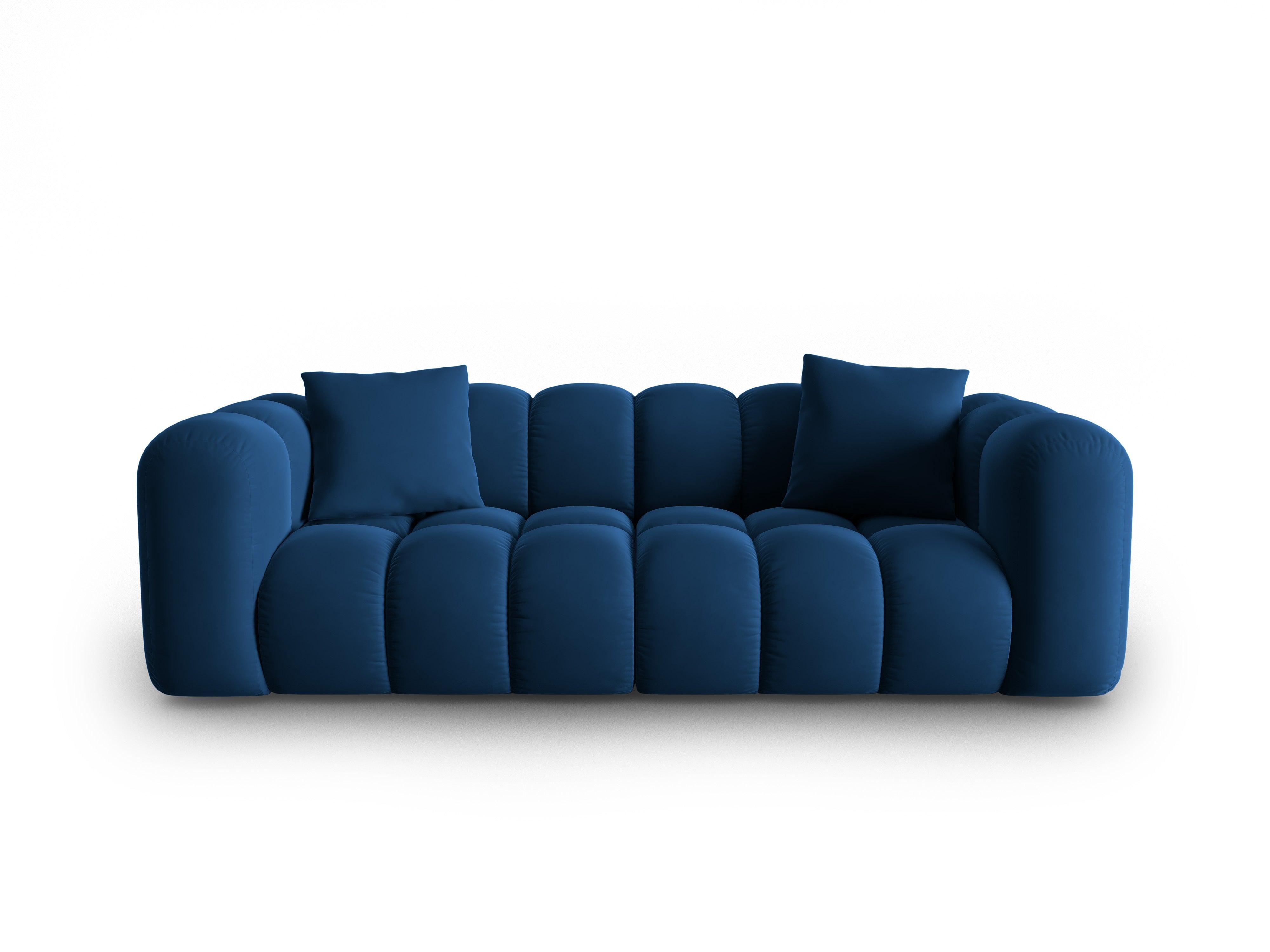 Sofa aksamitna 3-osobowa HALLEY granat królewski Windsor & Co    Eye on Design