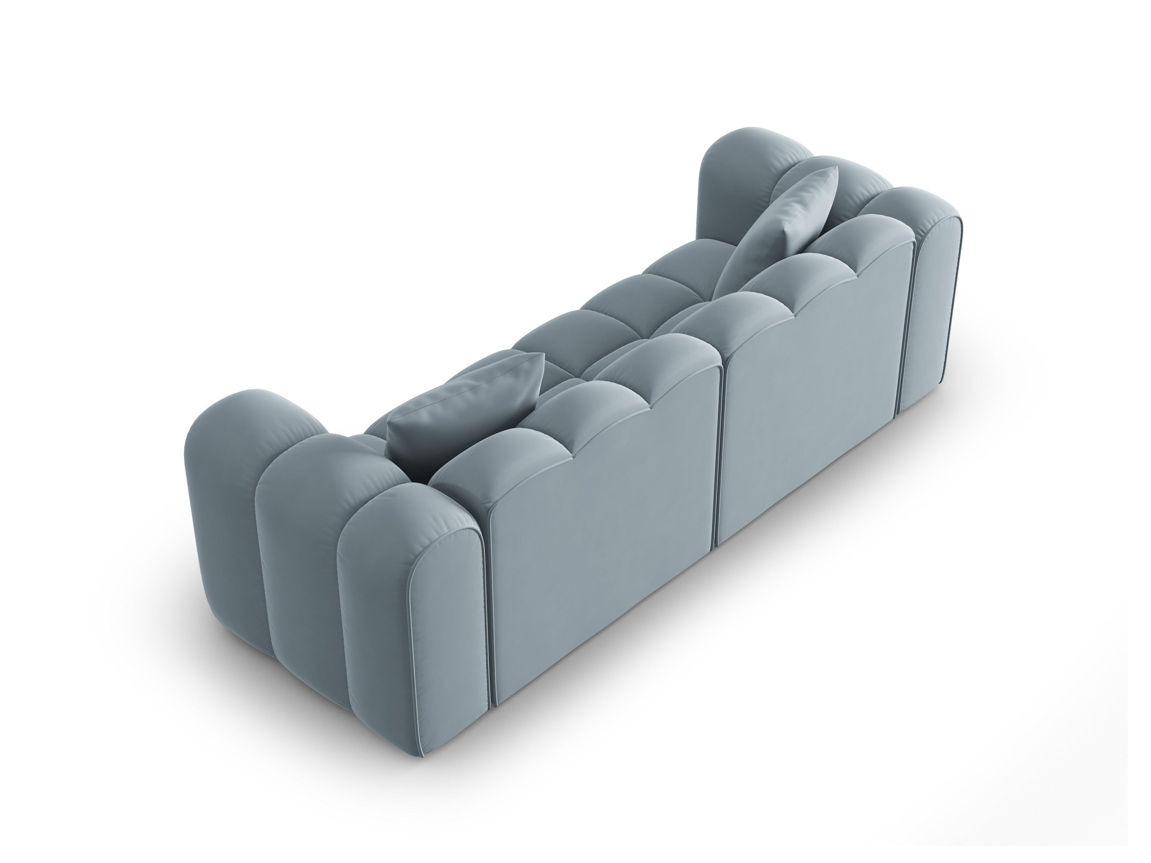 Sofa aksamitna 3-osobowa HALLEY jasnoniebieski Windsor & Co    Eye on Design