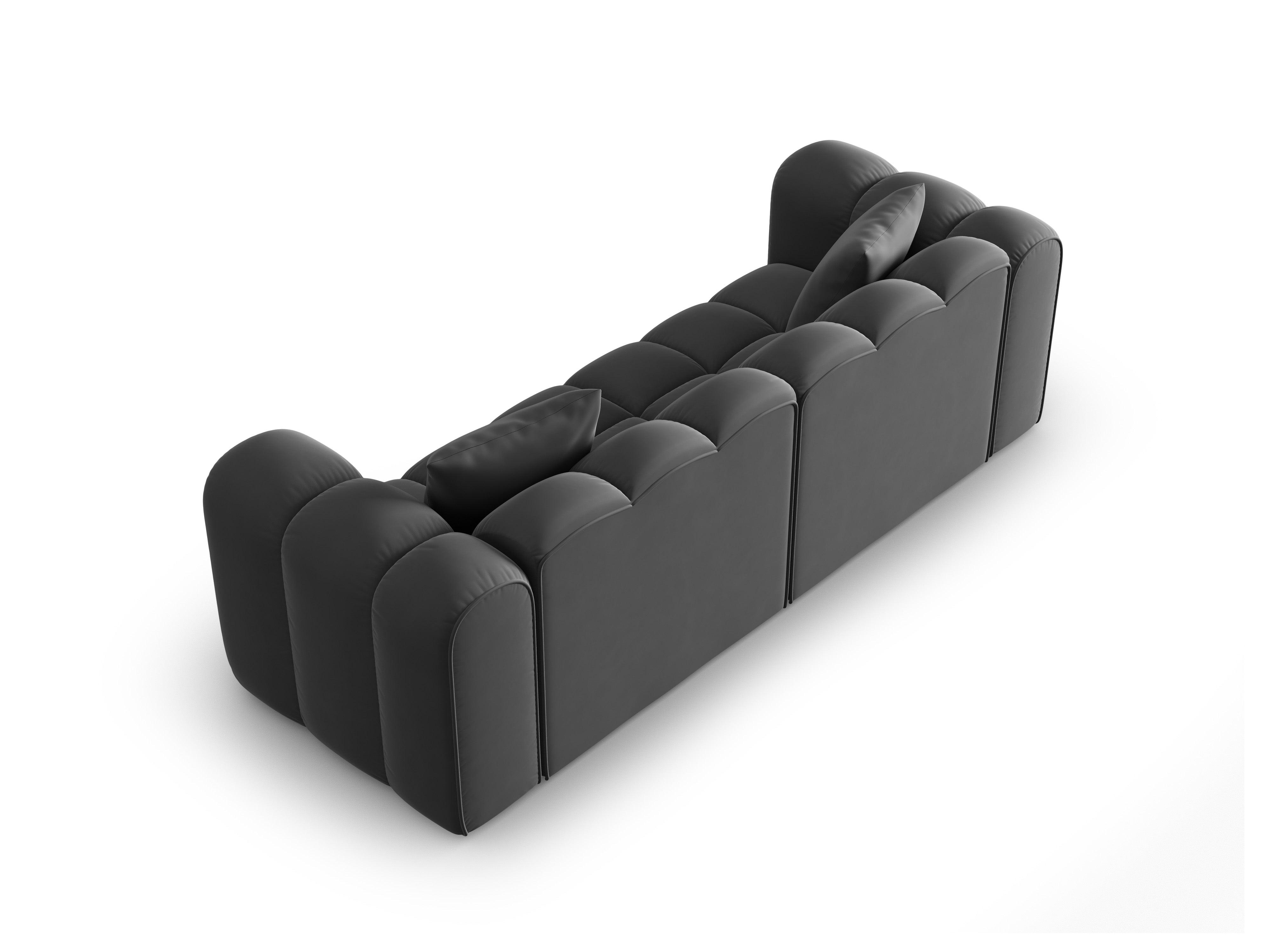 Sofa aksamitna 3-osobowa HALLEY szary Windsor & Co    Eye on Design