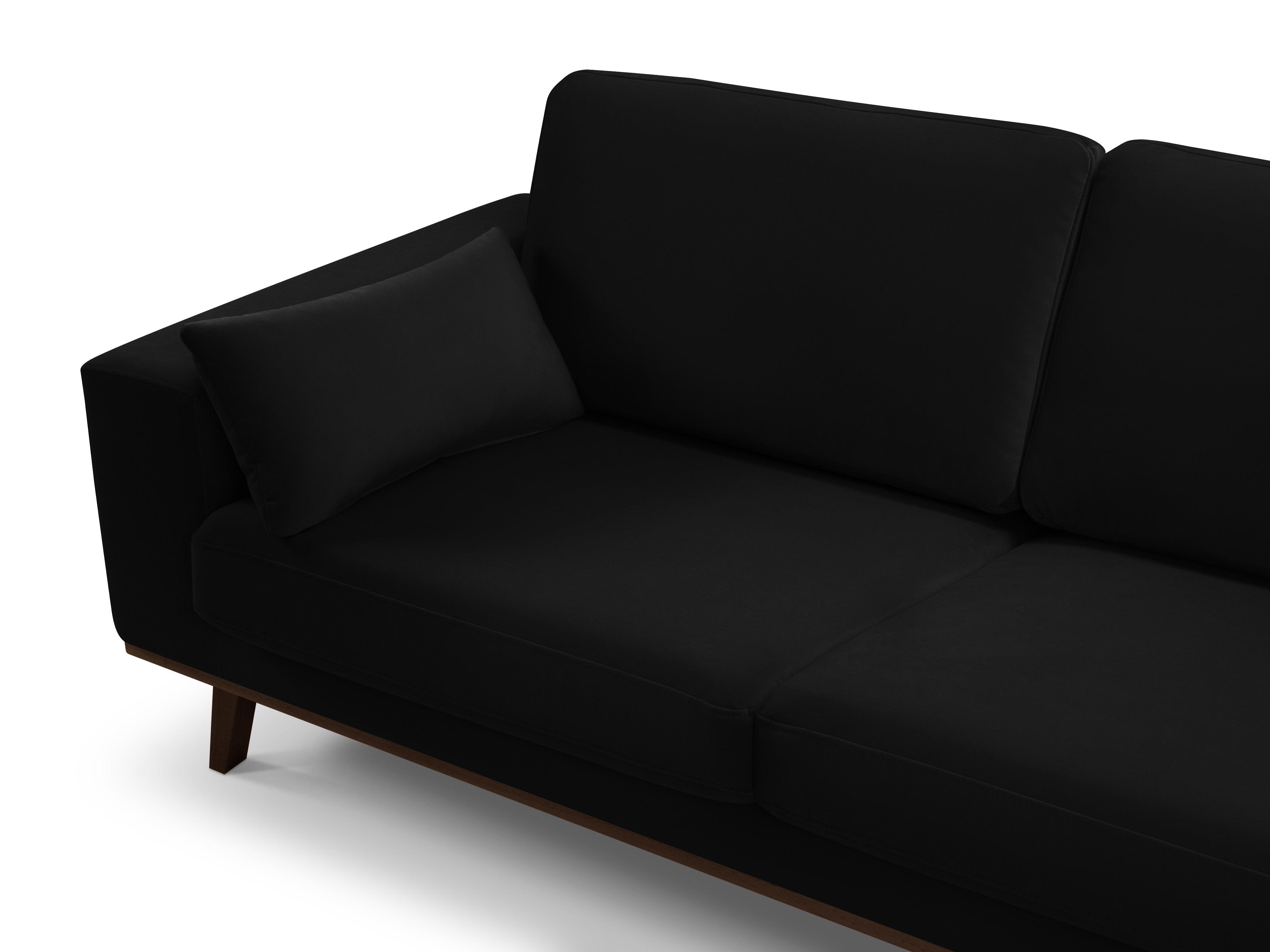 Sofa aksamitna 3-osobowa HEBE czarny Mazzini Sofas    Eye on Design