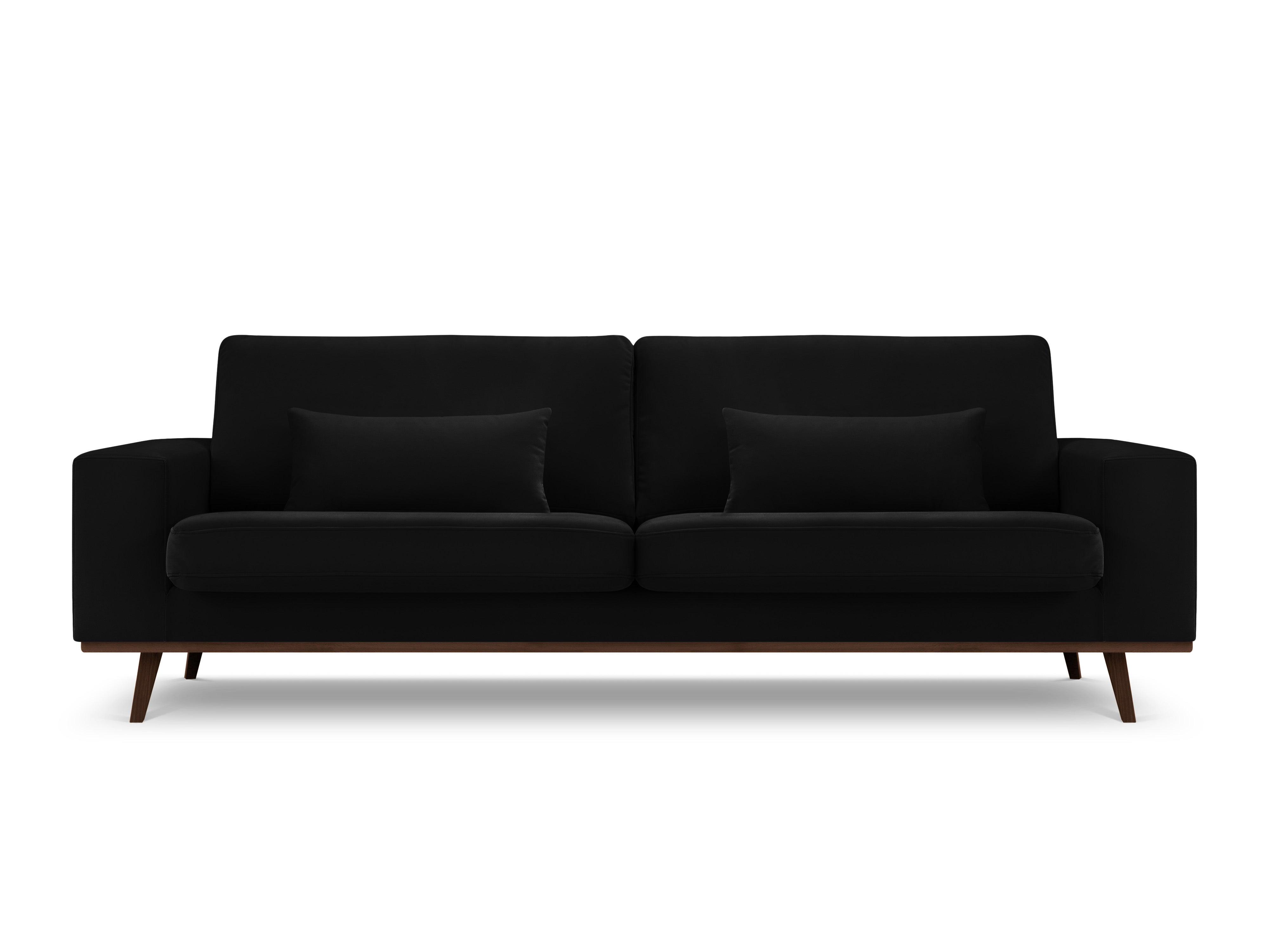 Sofa aksamitna 3-osobowa HEBE czarny Mazzini Sofas    Eye on Design