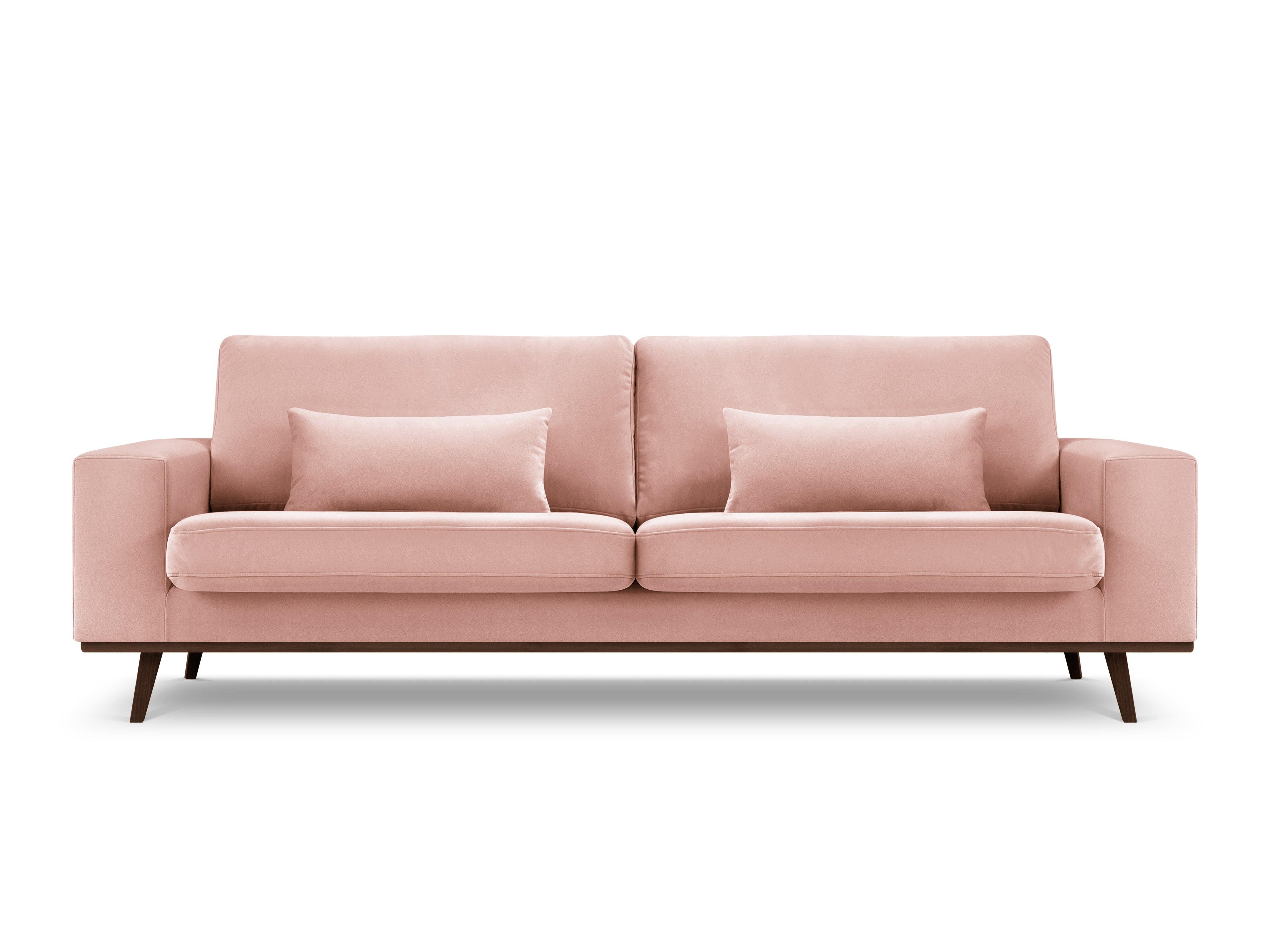 Sofa aksamitna 3-osobowa HEBE różowy Mazzini Sofas    Eye on Design