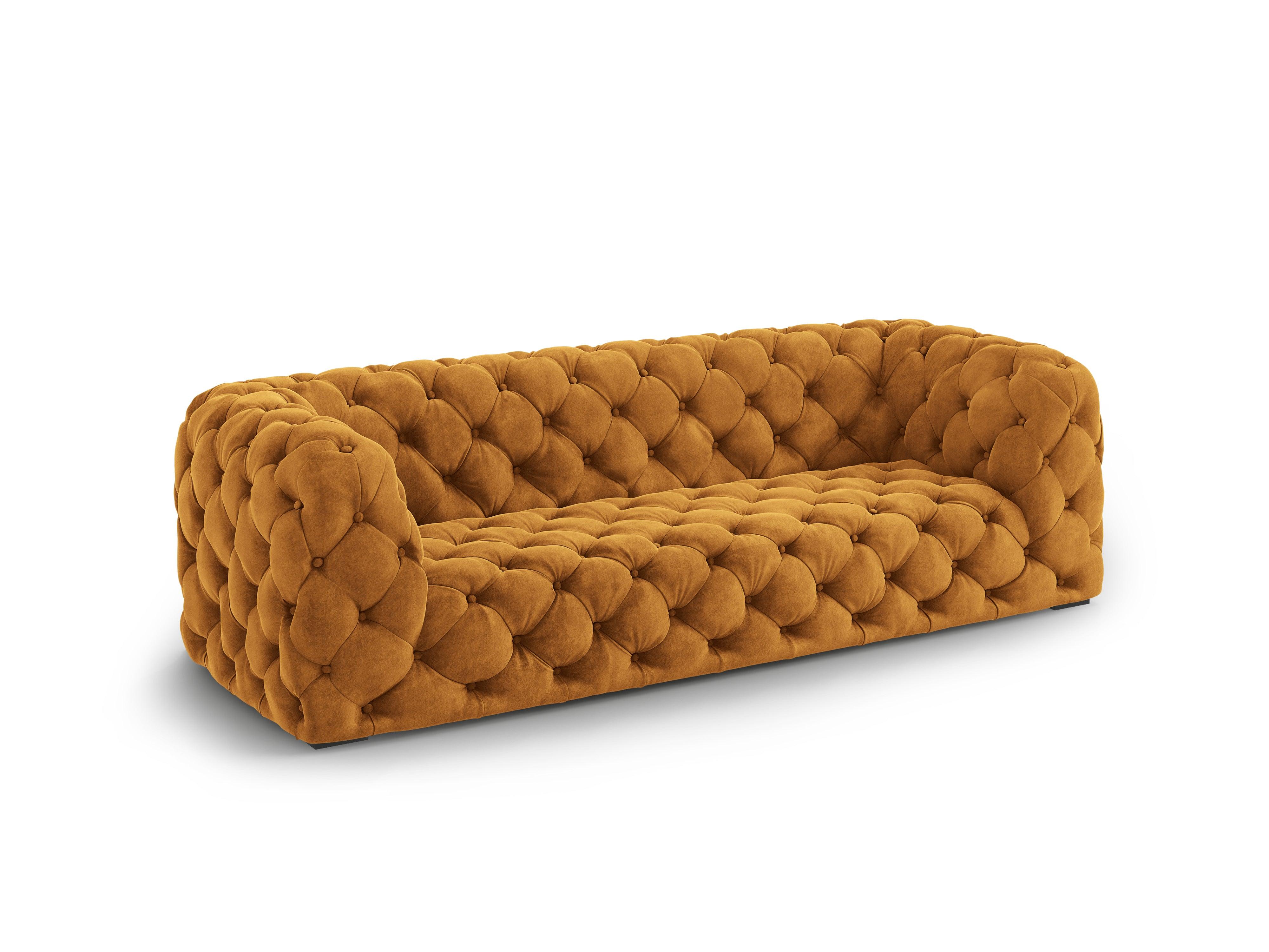 Sofa aksamitna 3-osobowa LOGE miedziany Windsor & Co    Eye on Design