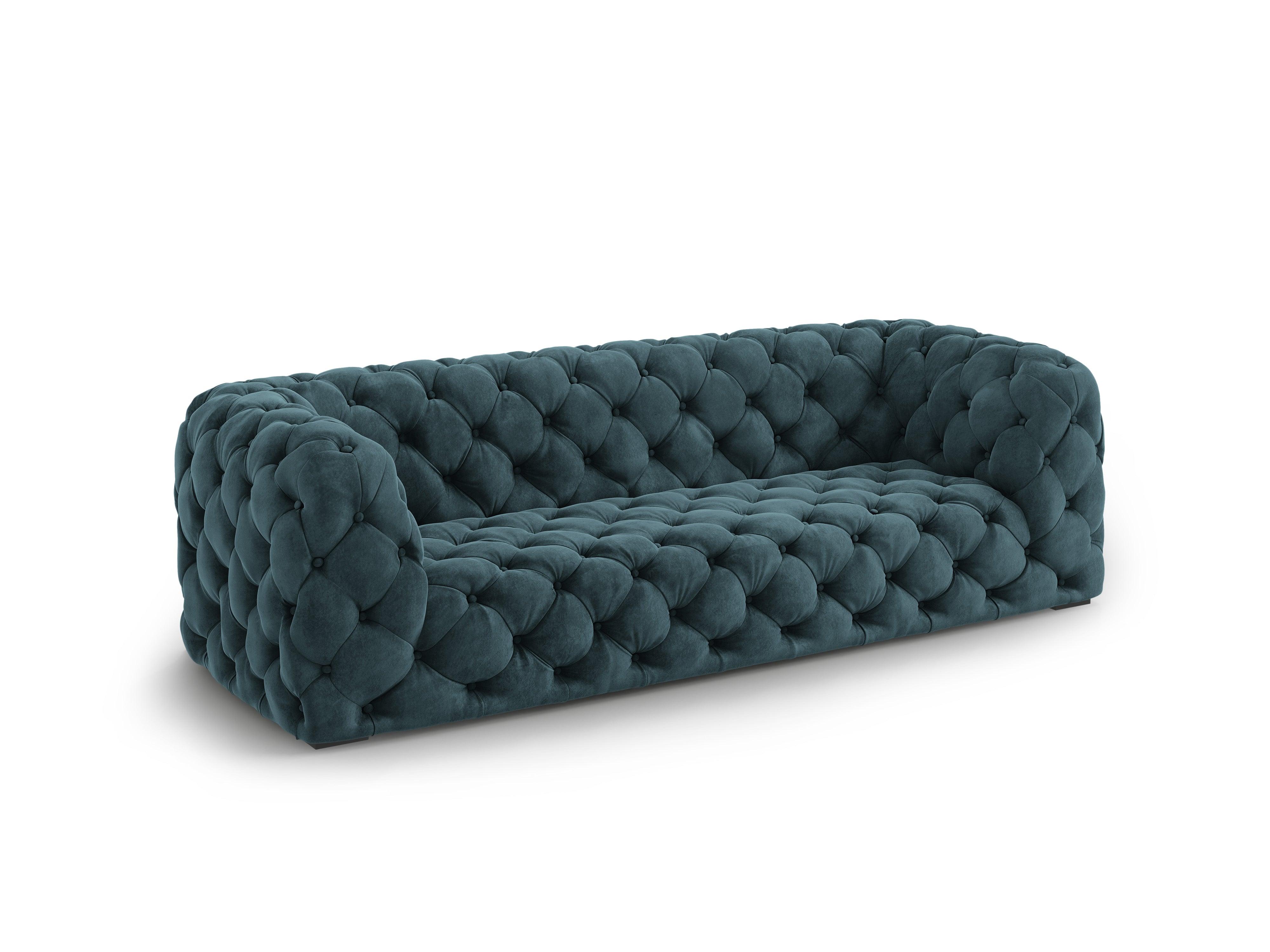 Sofa aksamitna 3-osobowa LOGE petrol Windsor & Co    Eye on Design