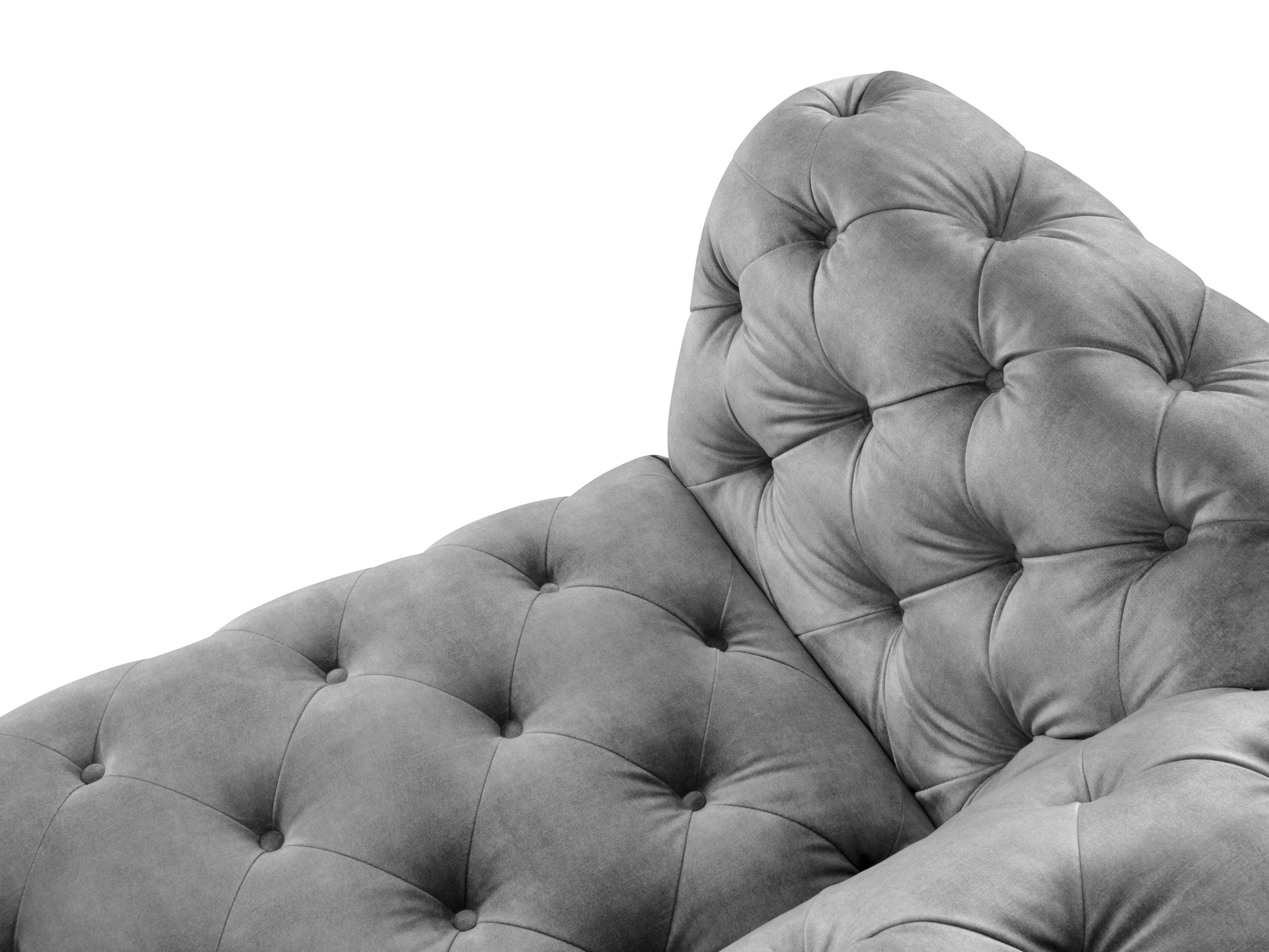 Sofa aksamitna 3-osobowa LOGE szary Windsor & Co    Eye on Design