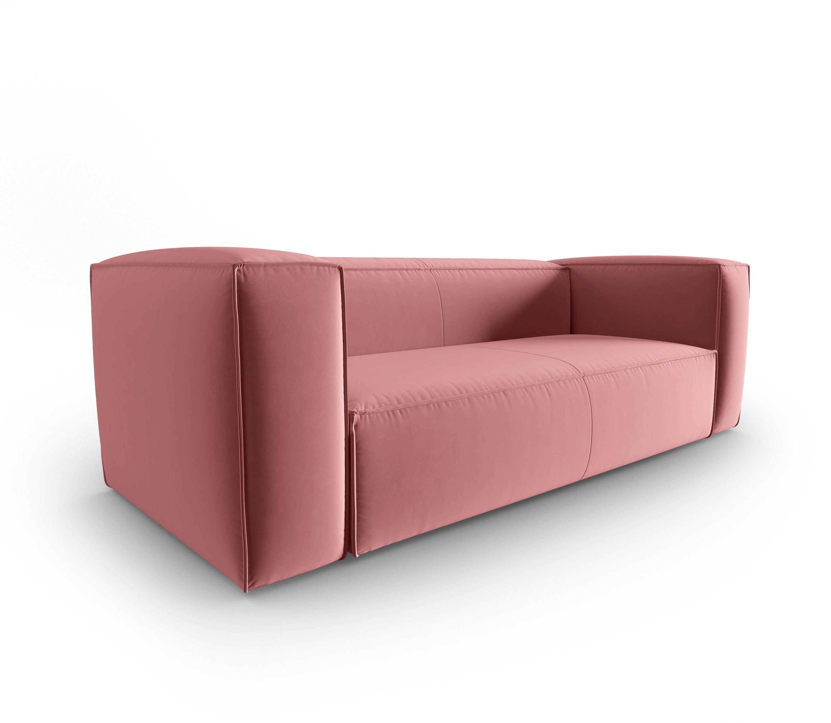 Sofa aksamitna 3-osobowa MACKAY łososiowy Cosmopolitan Design    Eye on Design