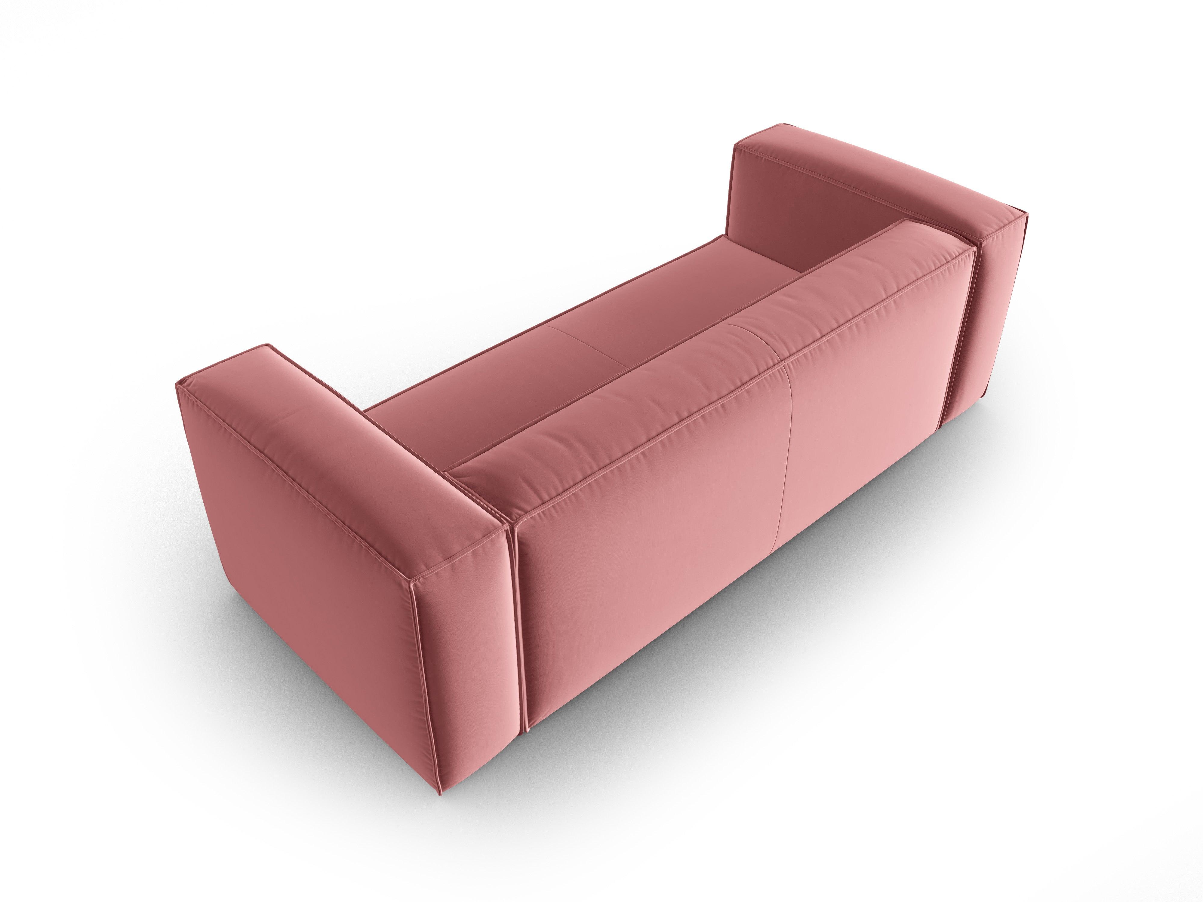 Sofa aksamitna 3-osobowa MACKAY łososiowy Cosmopolitan Design    Eye on Design